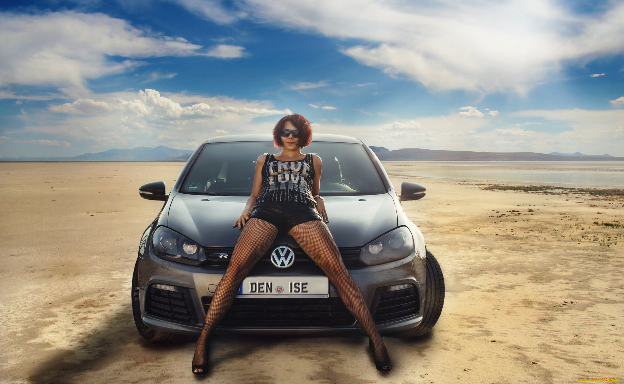 автомобили, -авто, с, девушками, песок