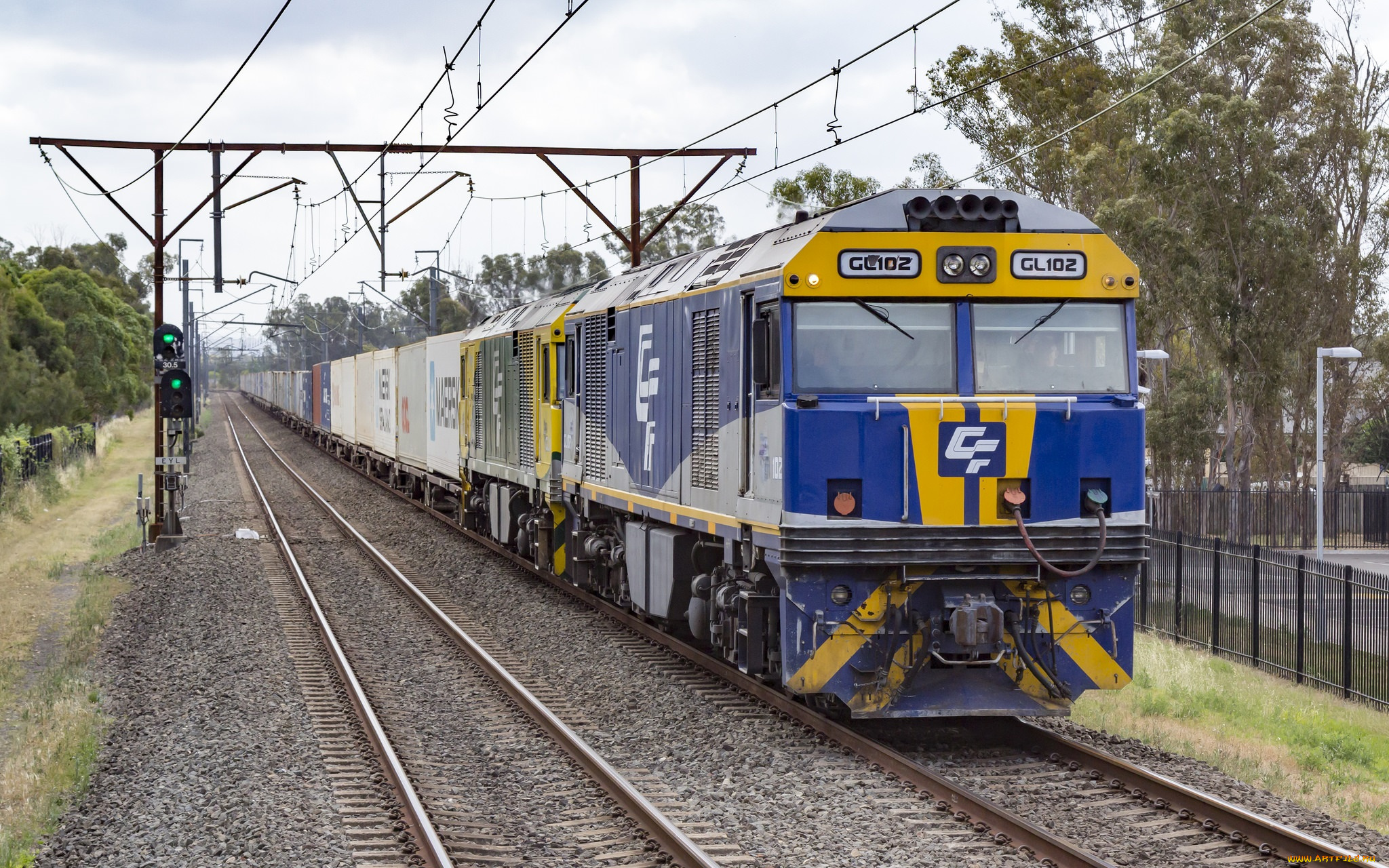 техника, поезда, локомотив, состав