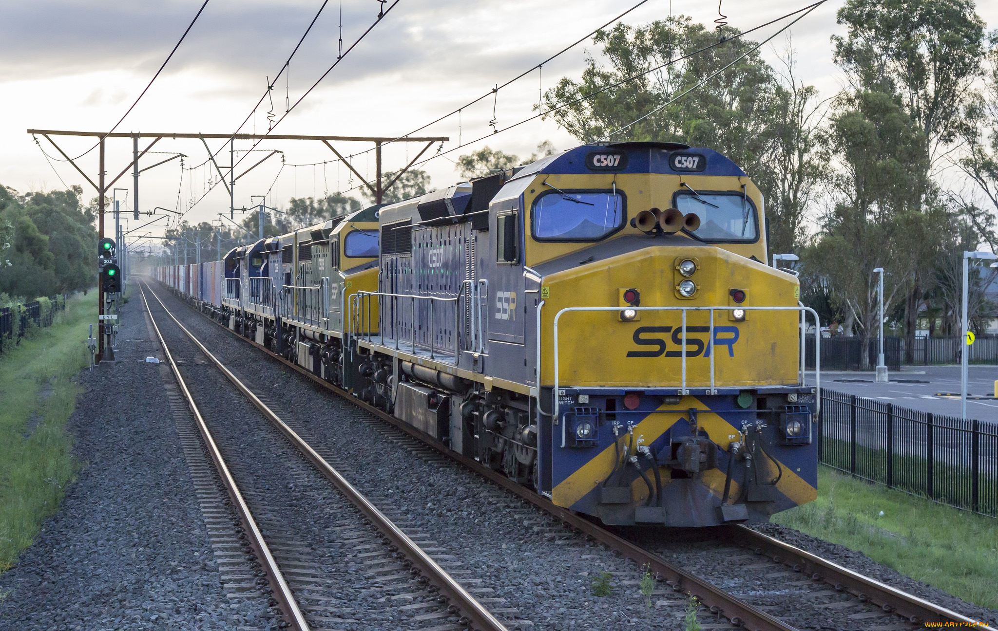 техника, поезда, локомотив, состав