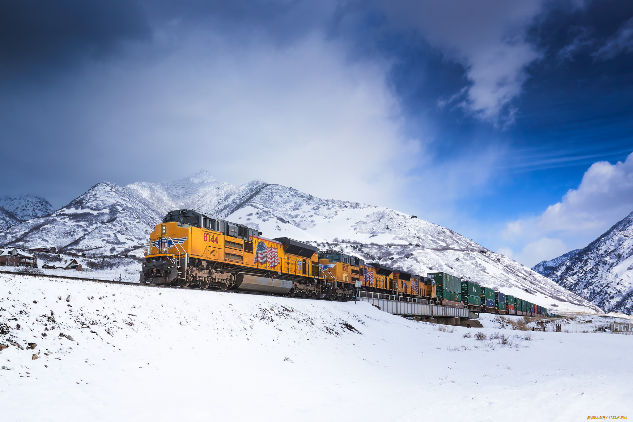 техника, поезда, локомотив, состав