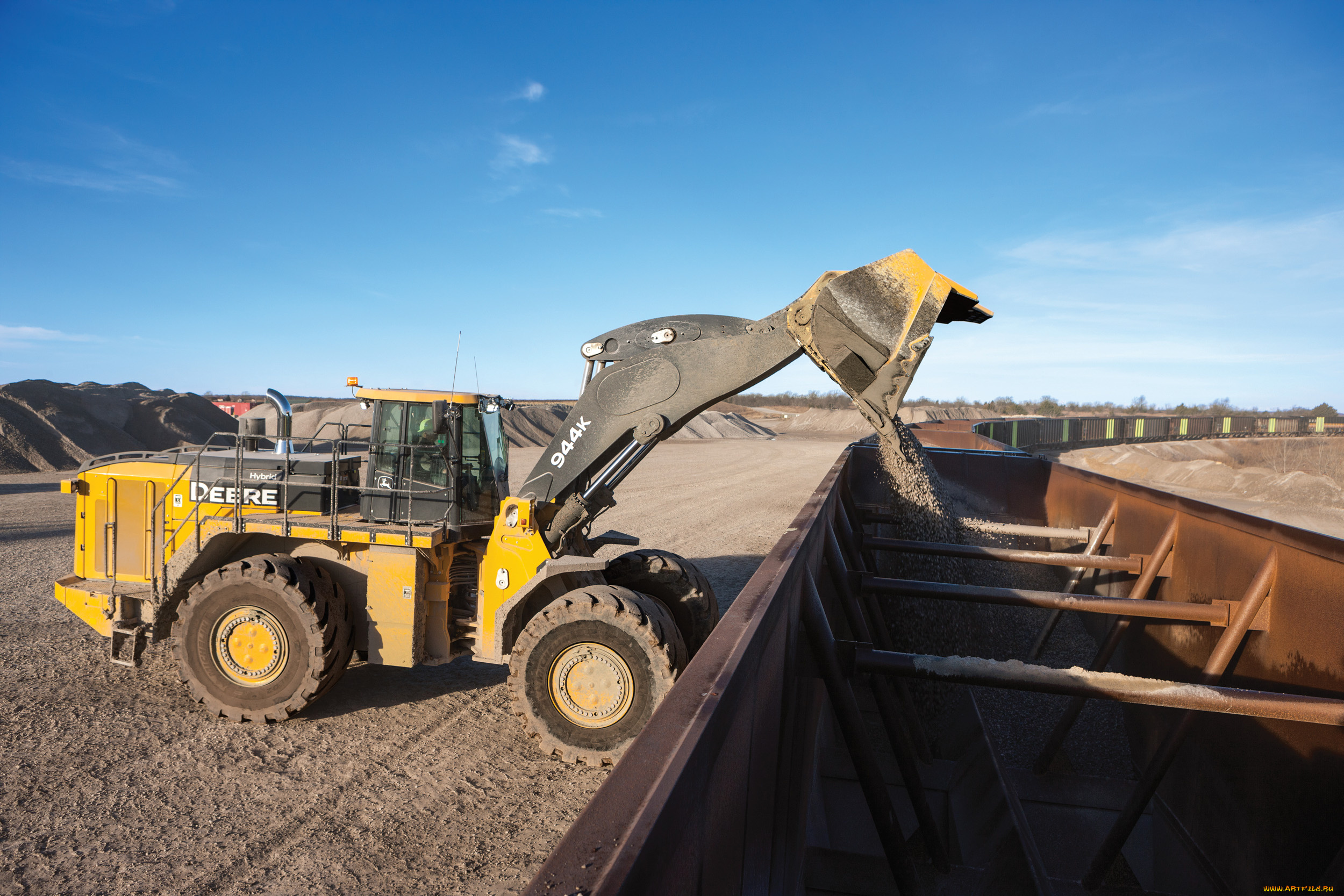 техника, фронтальные, погрузчики, john