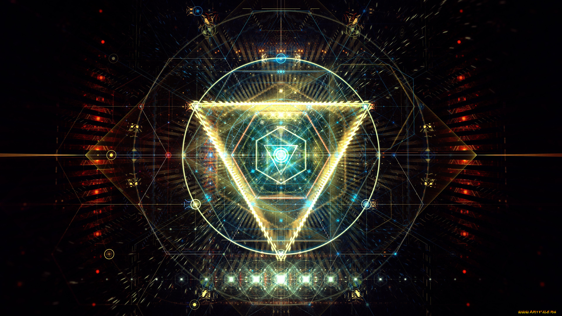 3д, графика, абстракция, , abstract, абстрактное, цифровое, искусство, треугольник, 4k