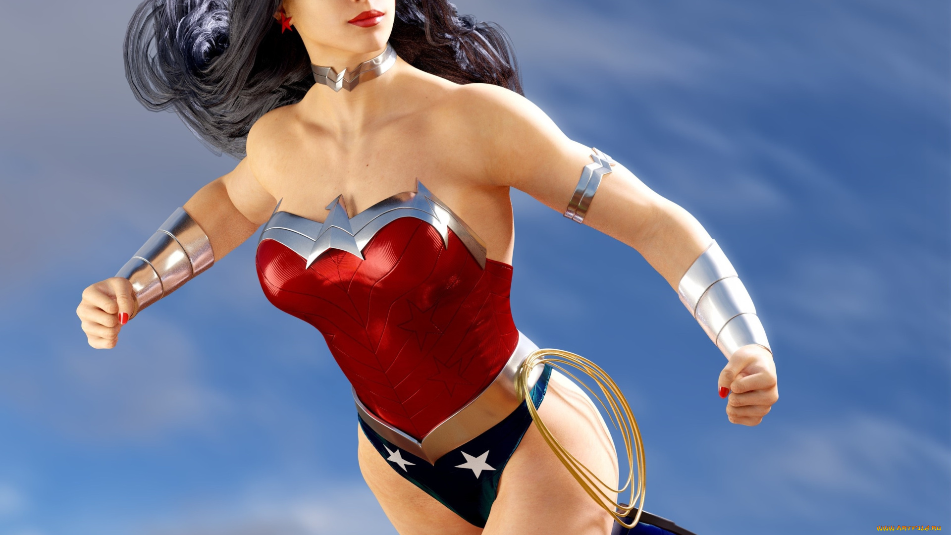 3д, графика, фантазия, , fantasy, девушка, взгляд, фон