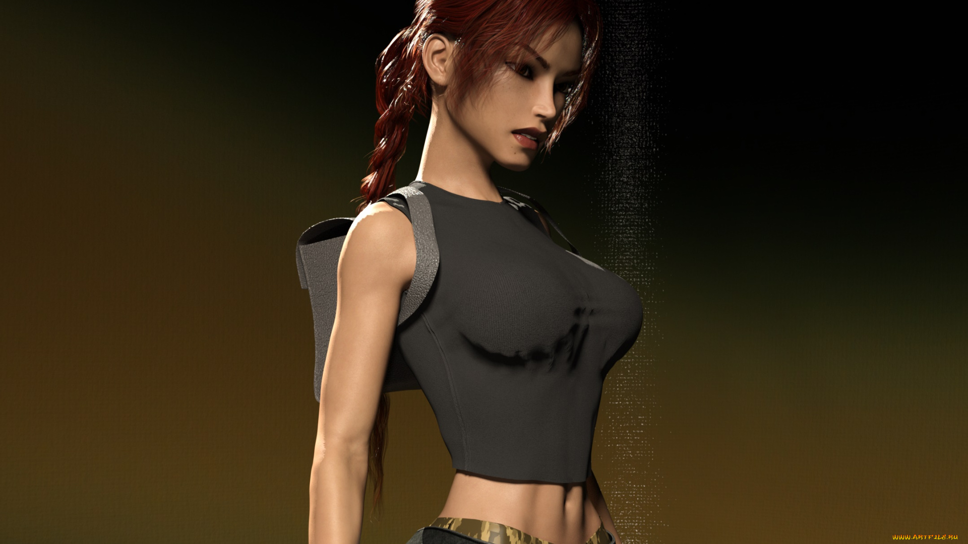 3д, графика, фантазия, , fantasy, фон, взгляд, девушка