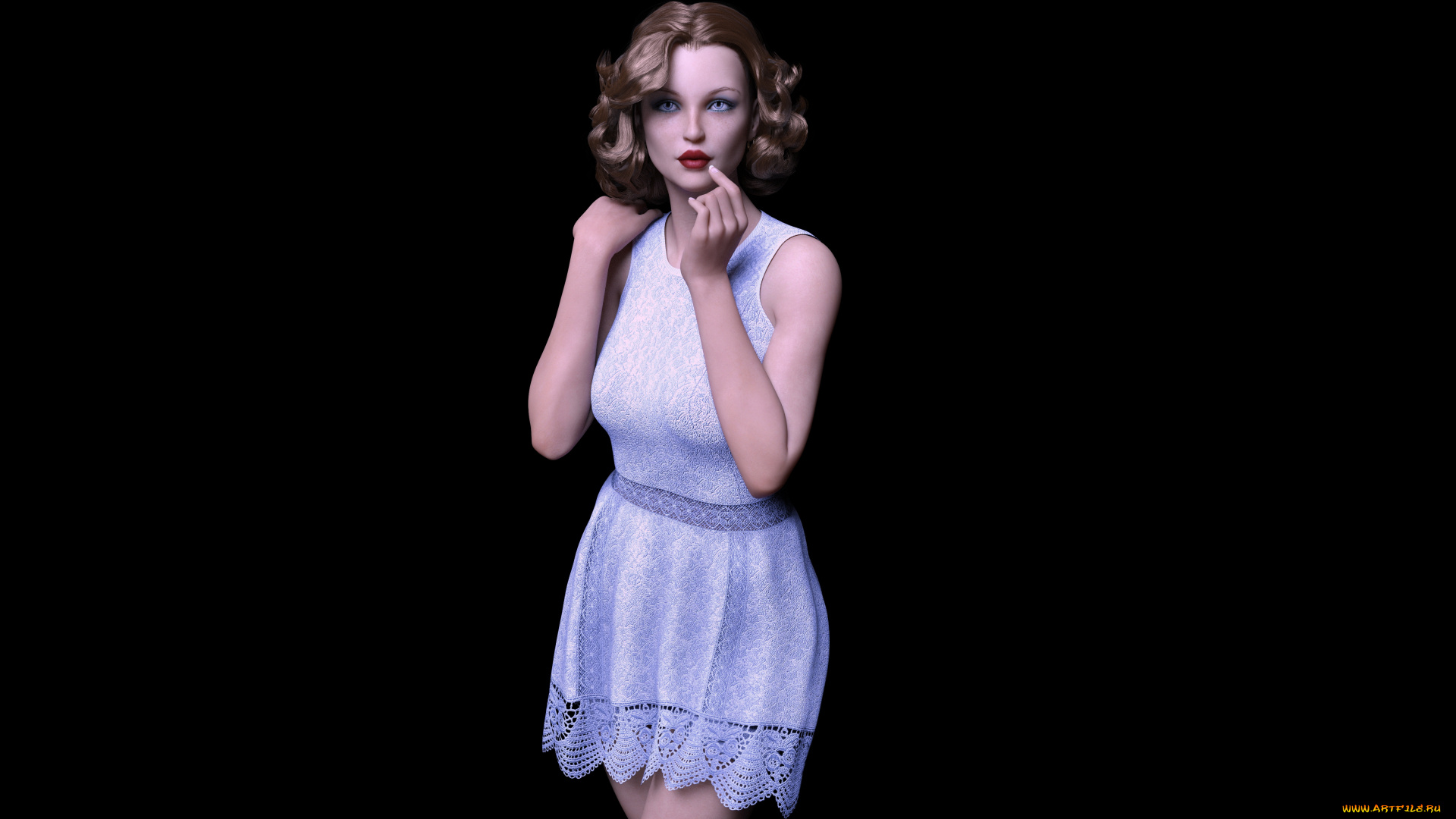 3д, графика, люди, , people, грудь, фон, взгляд, девушка