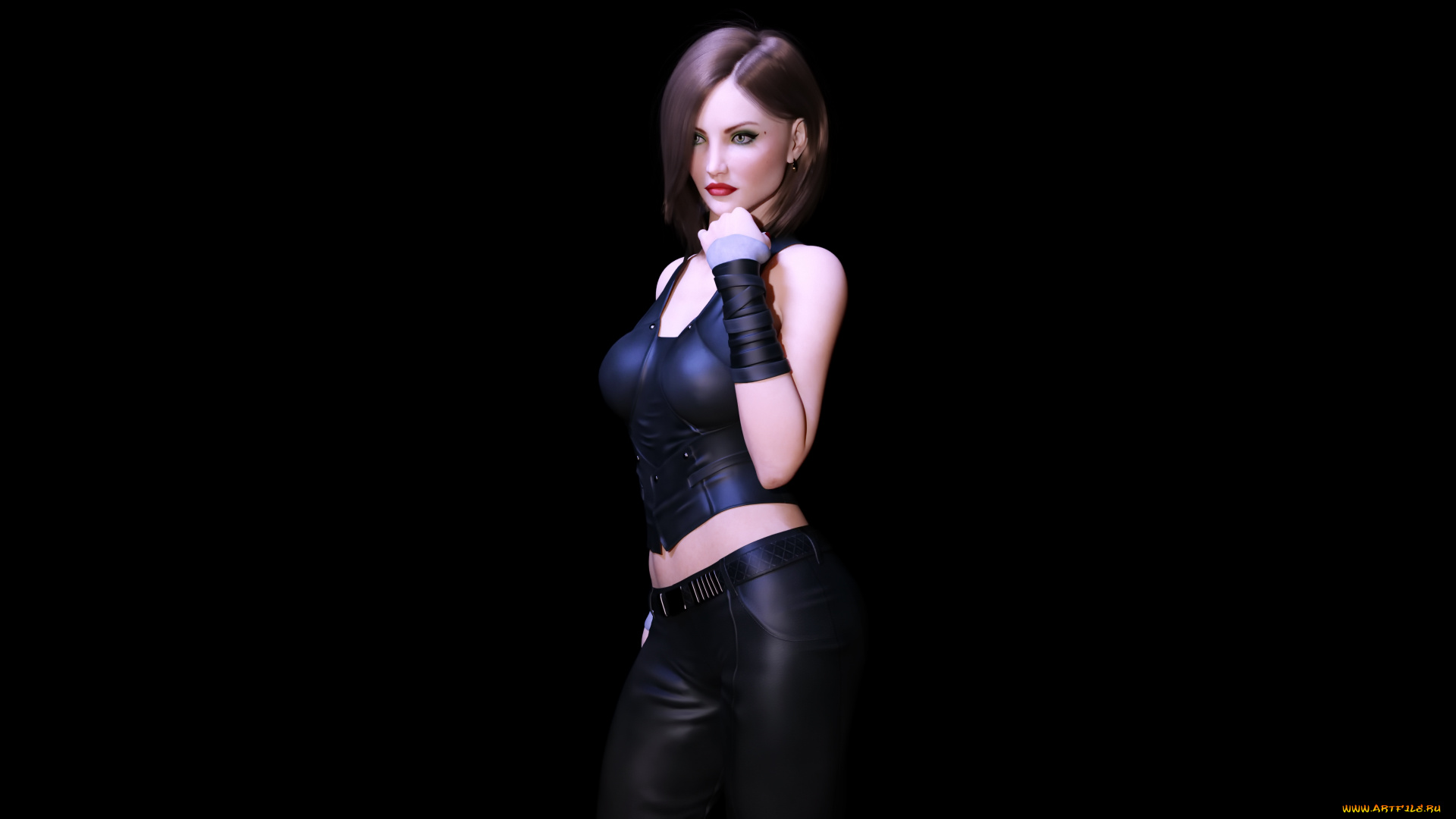 3д, графика, люди, , people, грудь, фон, взгляд, девушка