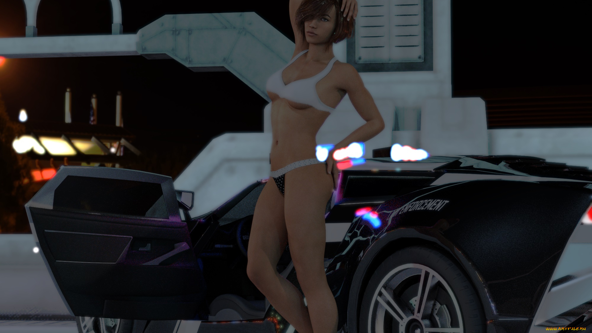 3д, графика, люди-авто, мото, , people-, car, , , moto, девушка, взгляд, фон