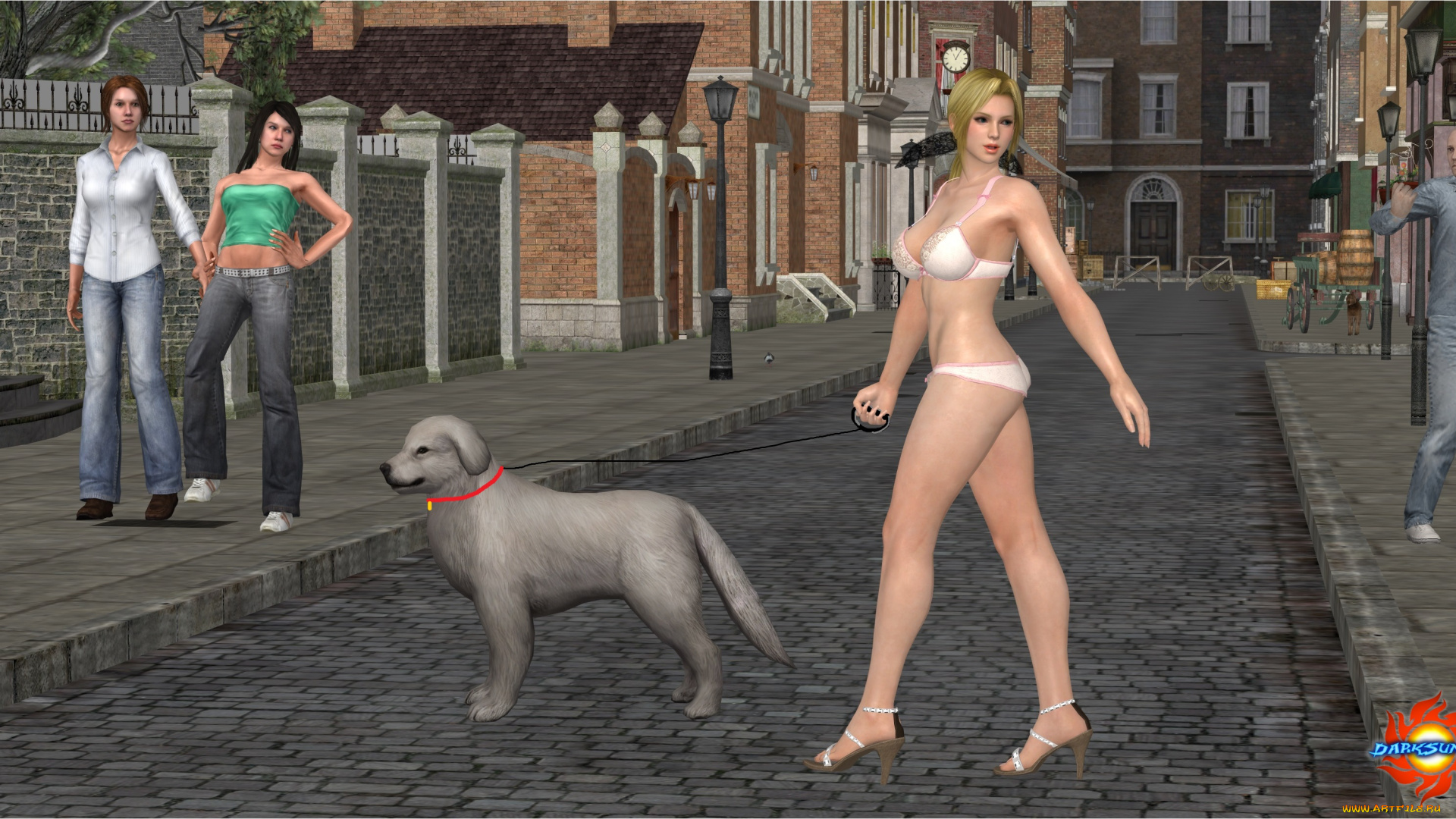 3д, графика, люди, и, животные, , people, and, animals, девушка, фон, взгляд