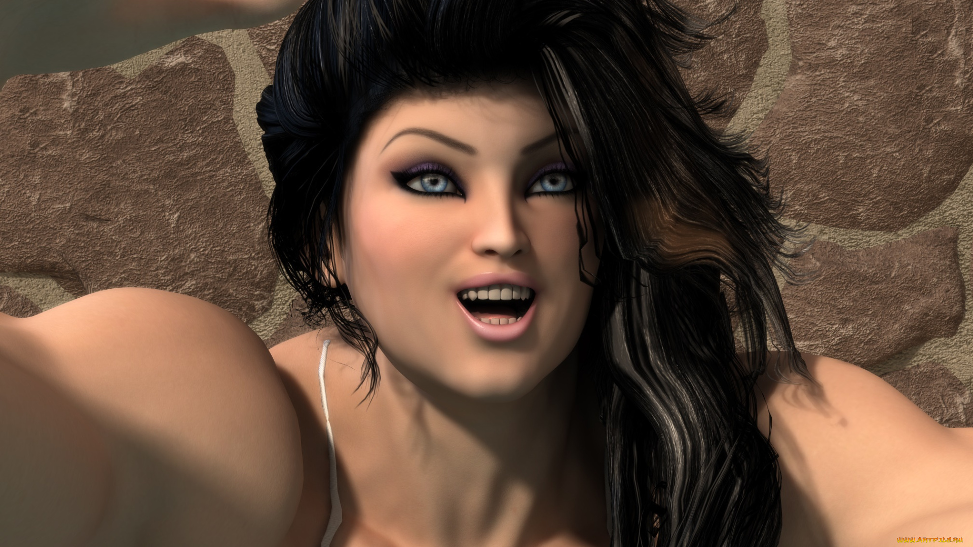 3д, графика, портрет, , portraits, девушка, взгляд, фон