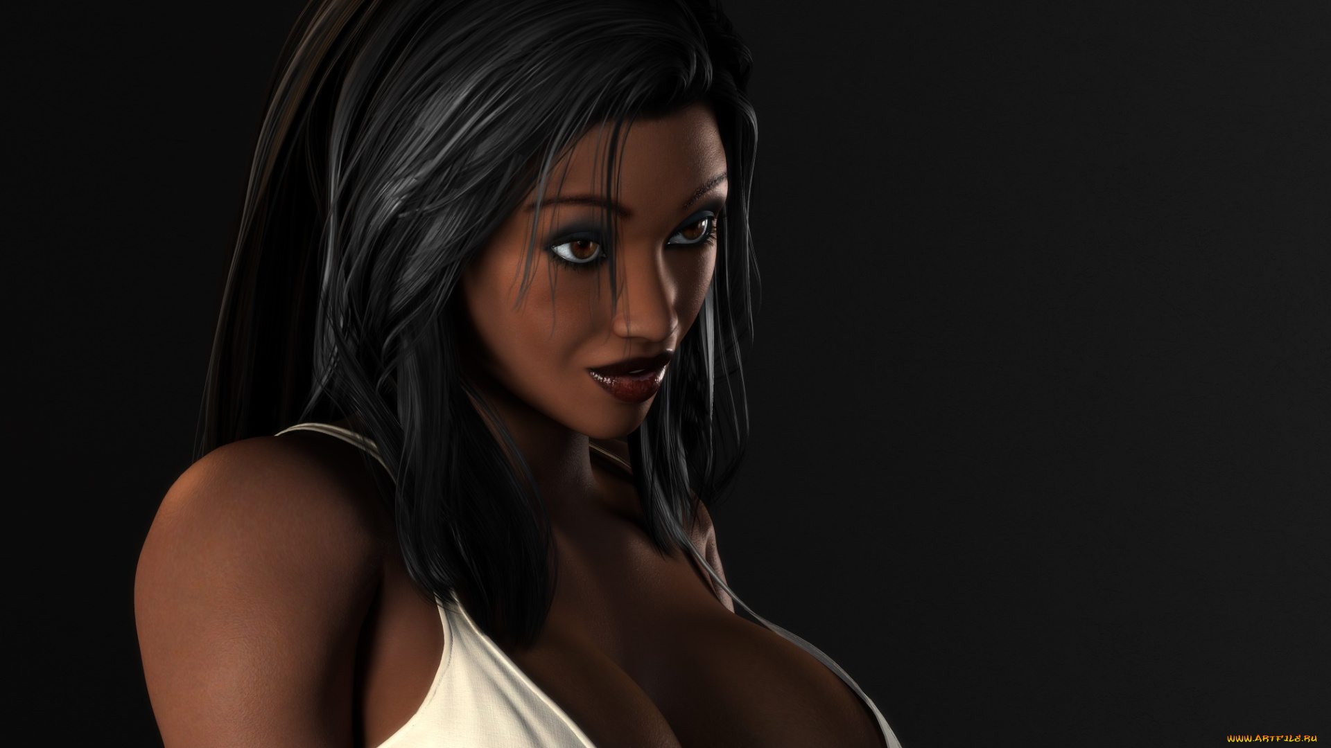 3д, графика, портрет, , portraits, фон, взгляд, девушка