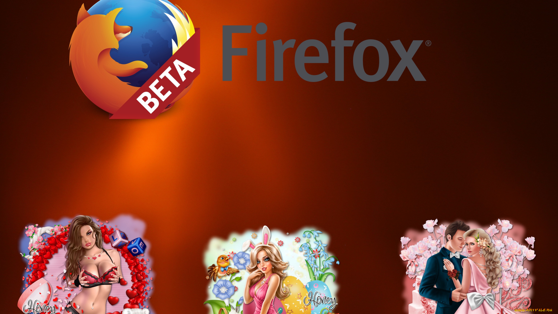 компьютеры, mozilla, firefox, логотип, фон