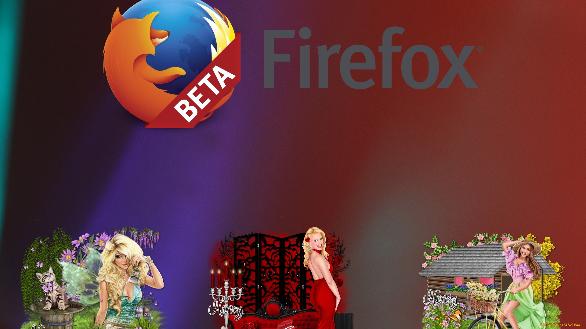 компьютеры, mozilla, firefox, логотип, фон