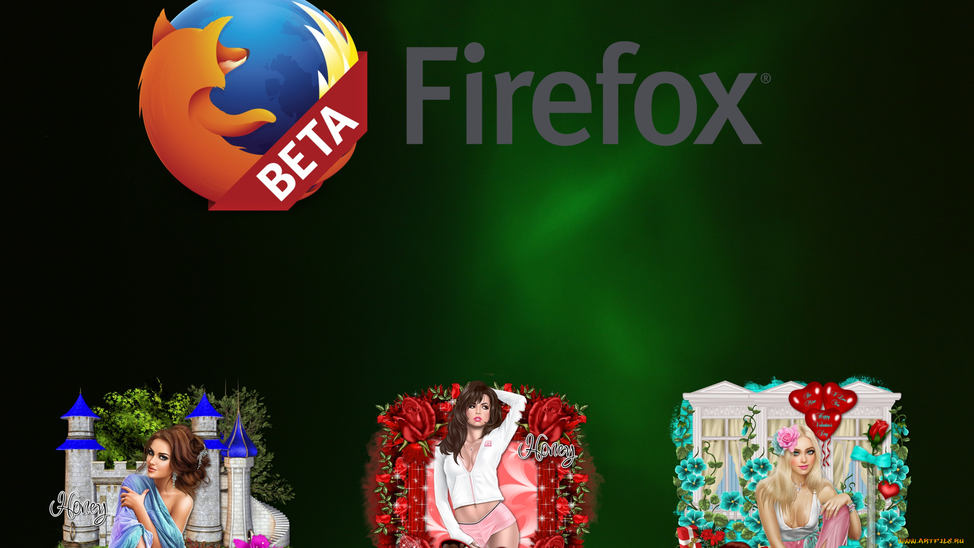 компьютеры, mozilla, firefox, логотип, фон