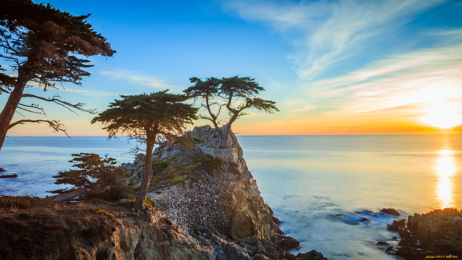 природа, побережье, простор