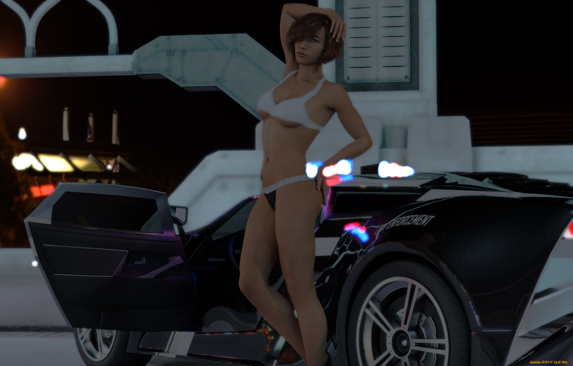 3д, графика, люди-авто, мото, , people-, car, , , moto, девушка, взгляд, фон