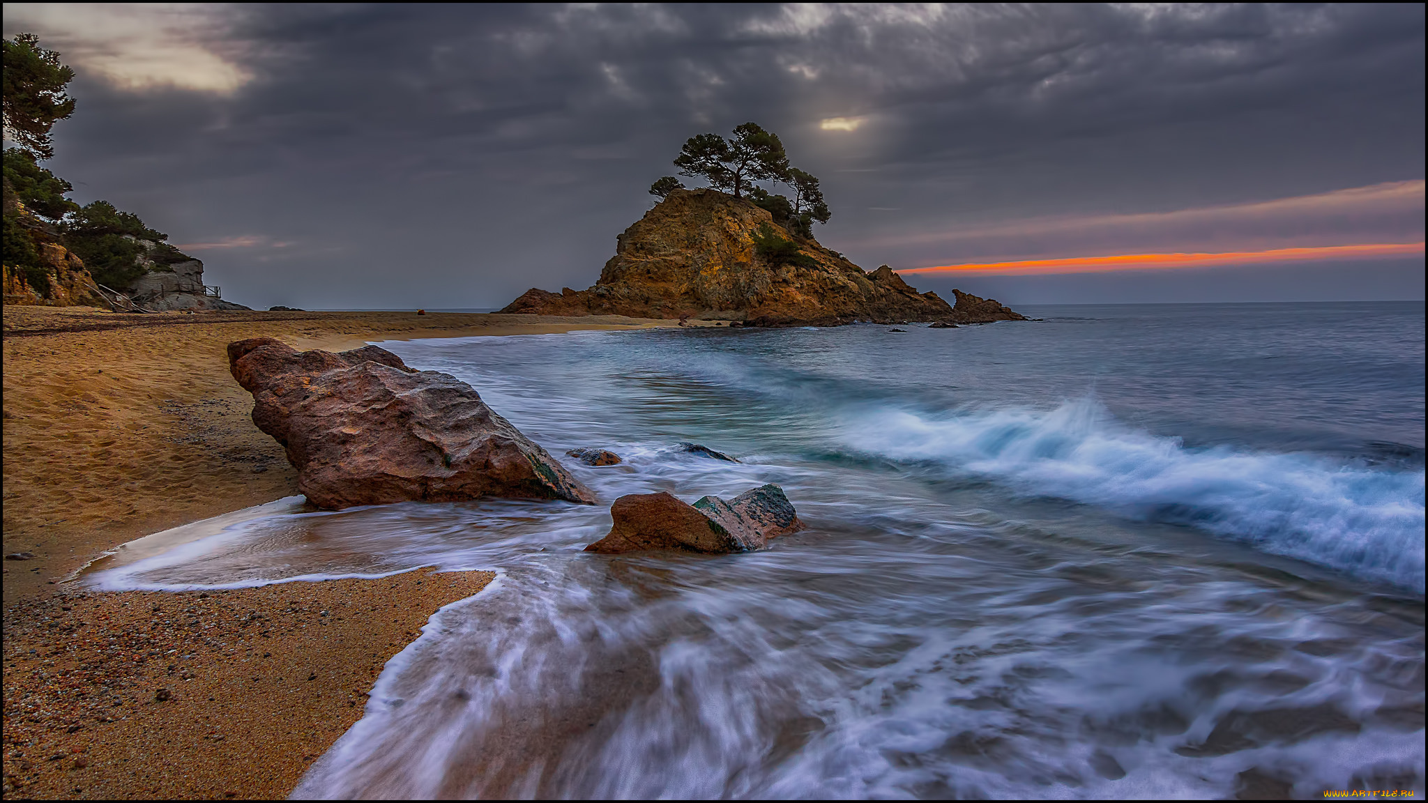 природа, побережье, простор