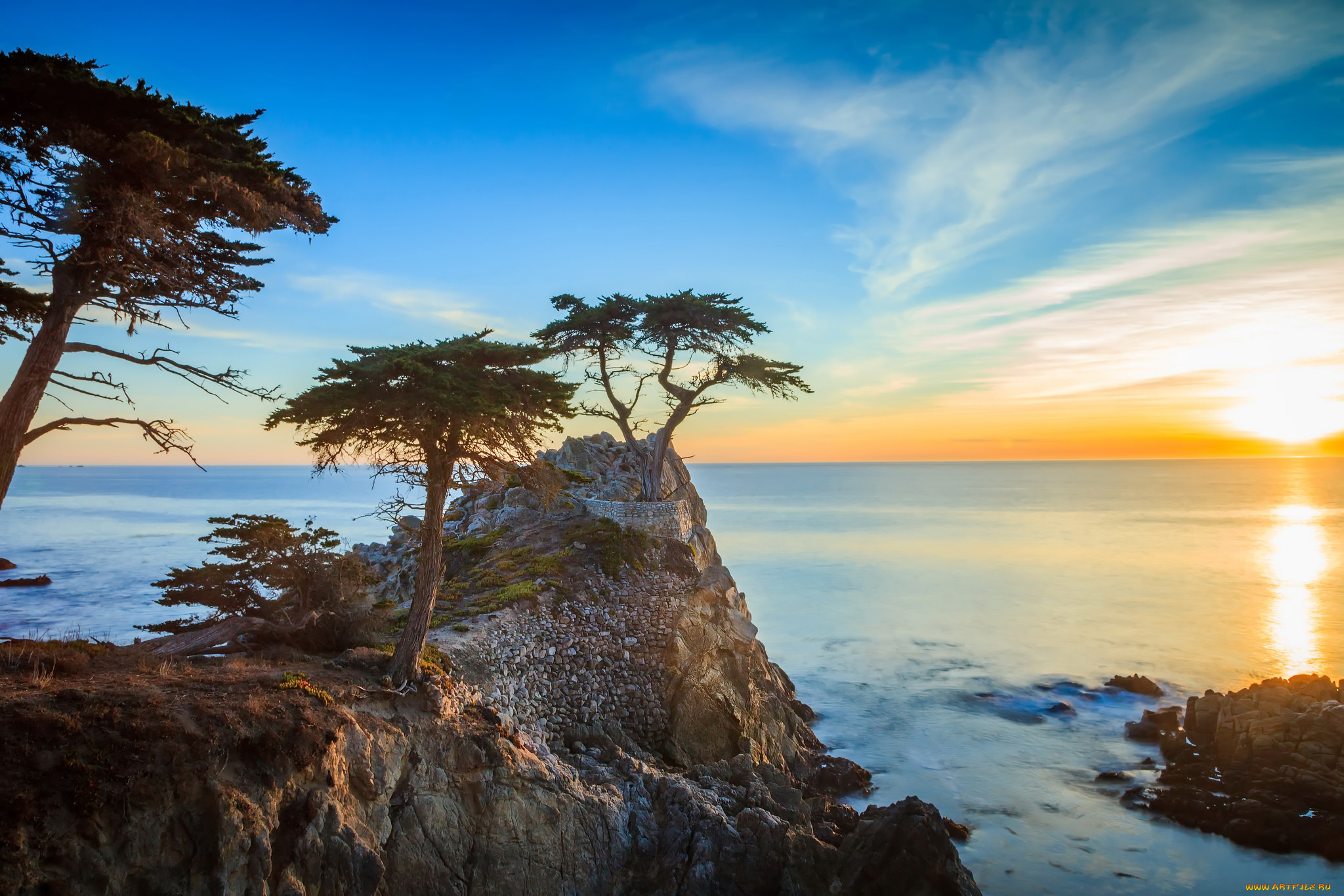 природа, побережье, простор