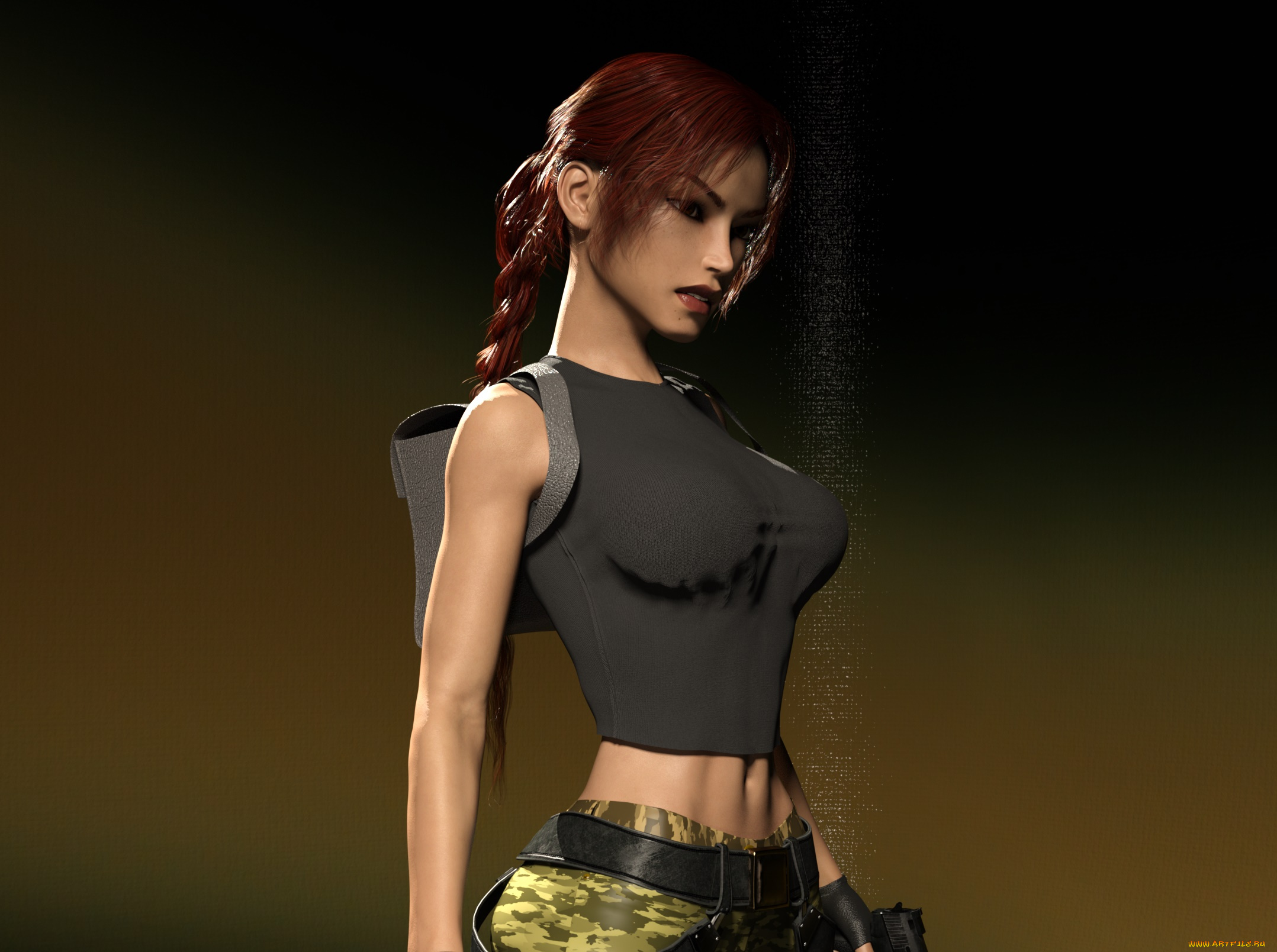 3д, графика, фантазия, , fantasy, фон, взгляд, девушка