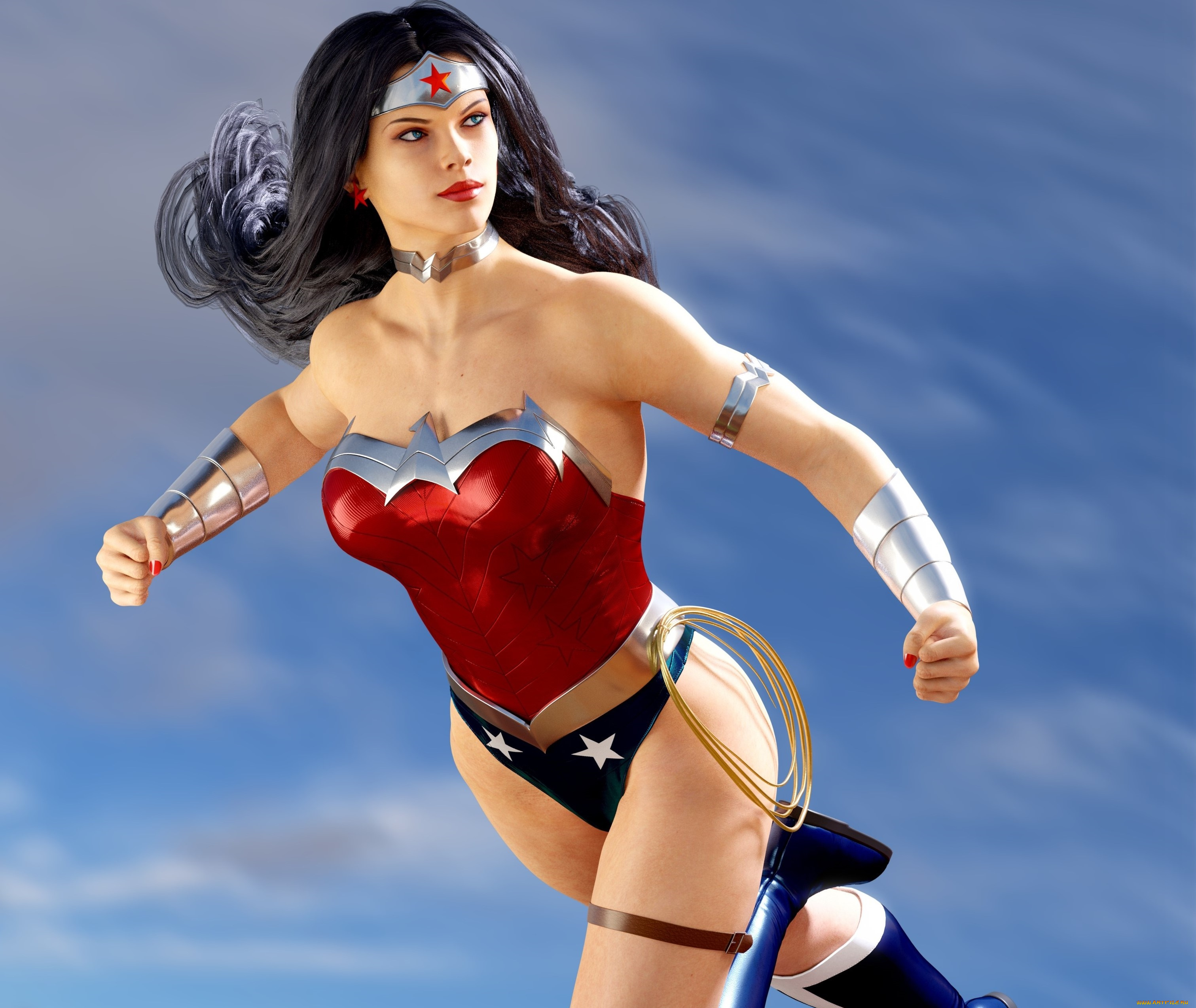 3д, графика, фантазия, , fantasy, девушка, взгляд, фон