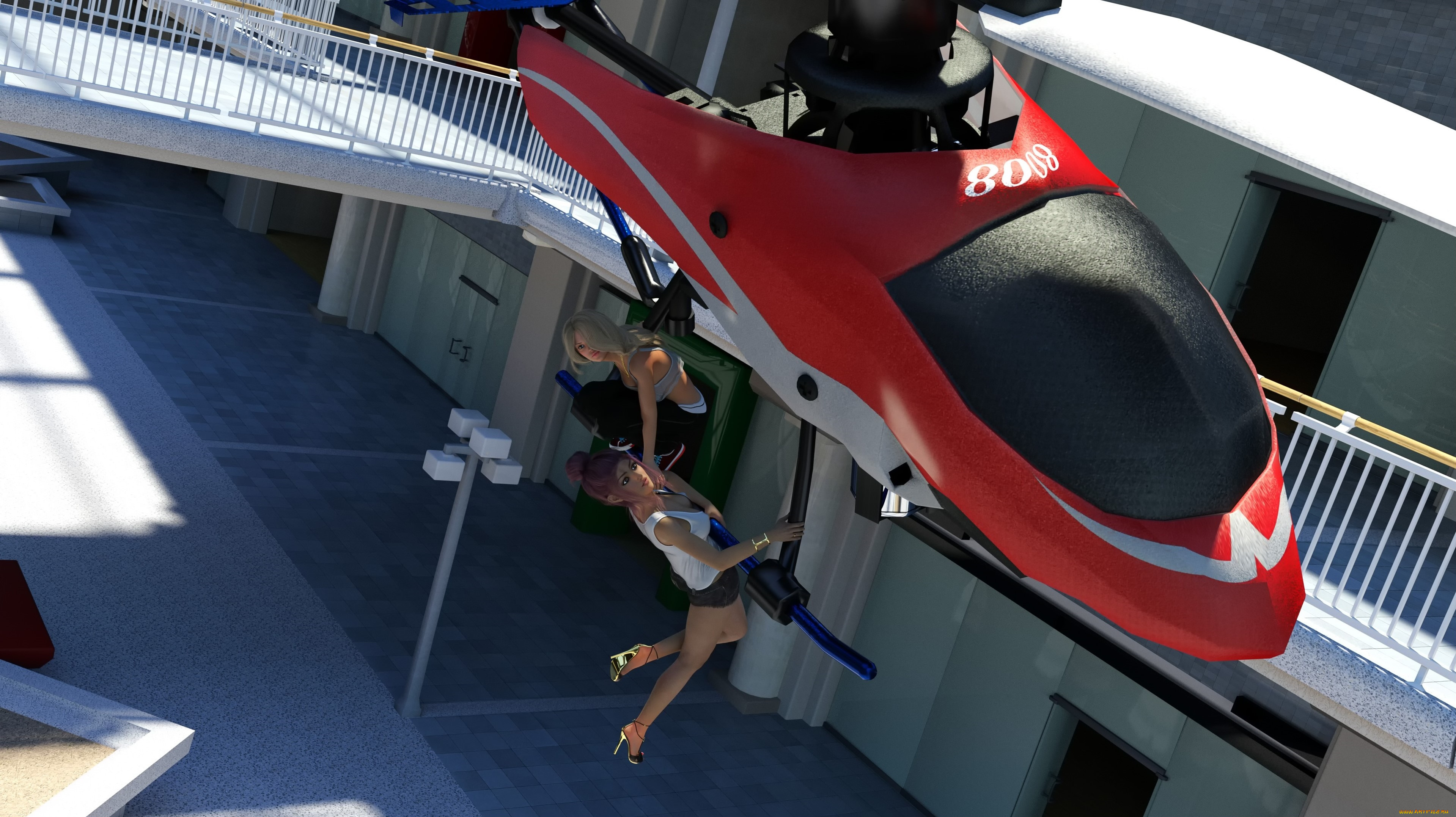 3д, графика, фантазия, , fantasy, девушки, взгляд, фон