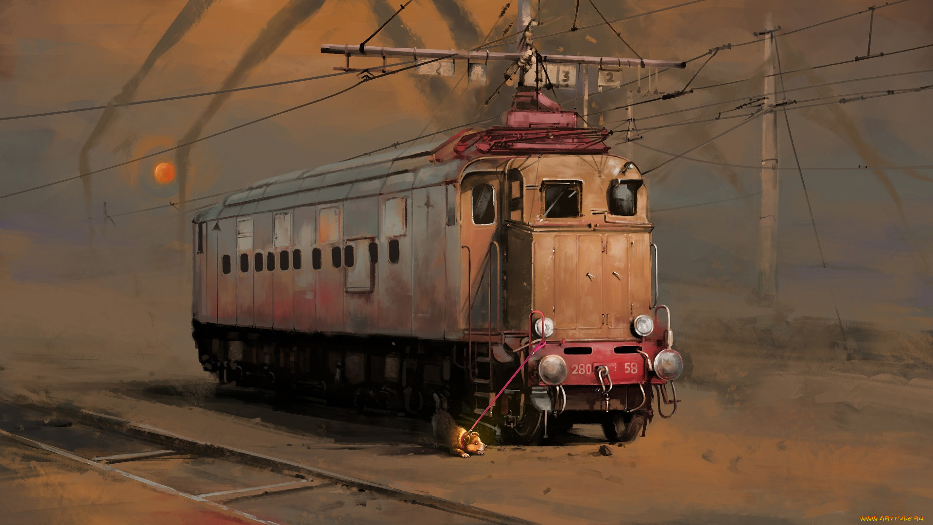 фэнтези, транспортные, средства, lunar, brings, bisbiswas, вагон