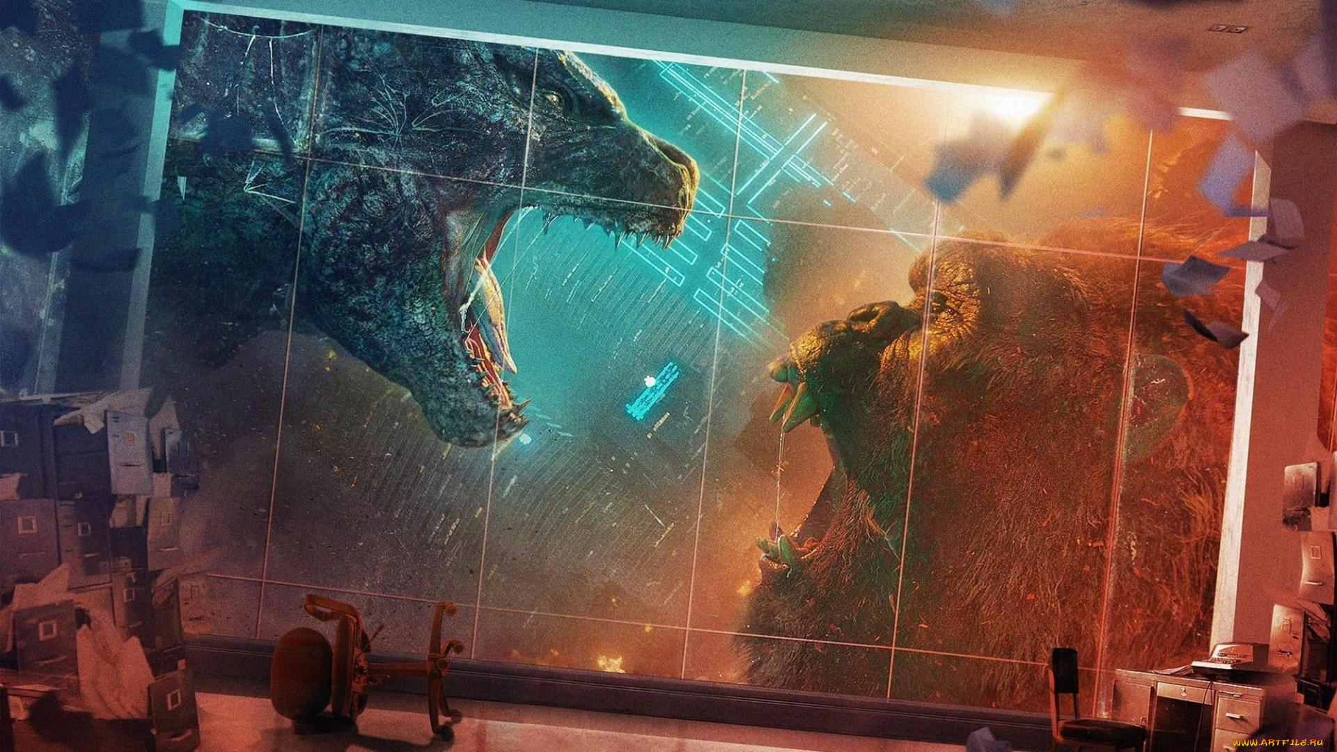godzilla, vs, , kong, , , 2021, , кино, фильмы, , kong, годзилла, против, конга, постер, боевик, фантастика