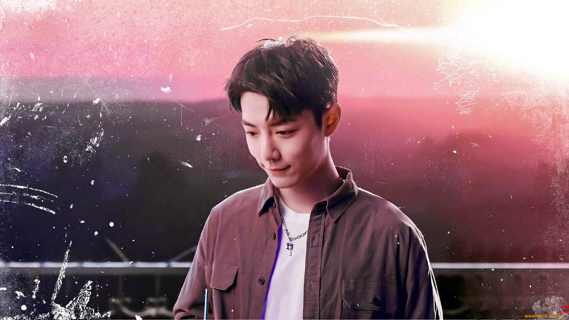 мужчины, xiao, zhan, актер, рубашка, балкон