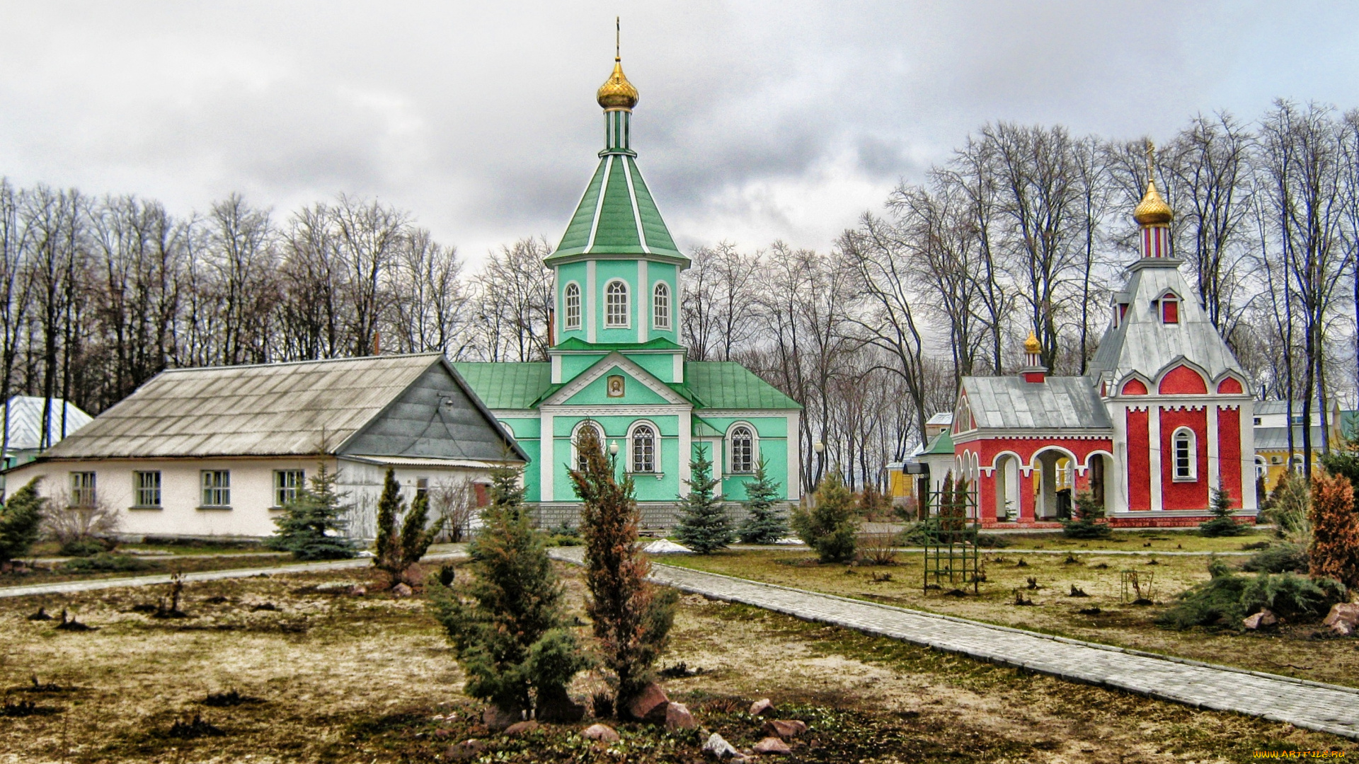 города, воронеж, , россия, дерево, зима, архитектура, здание, башня, религия, церковь, часовня, место, поклонения, вера, монастырь, сельская, местность, воронеж, православие