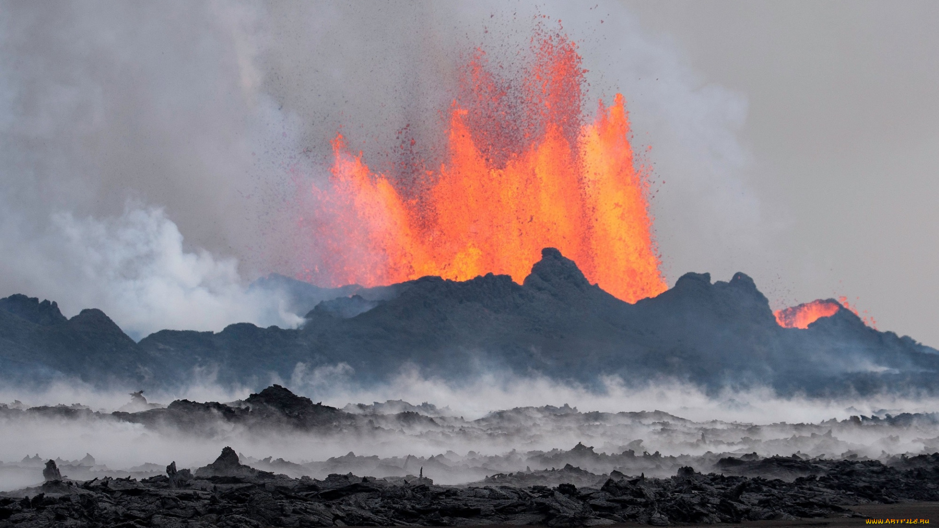 природа, стихия, извержение