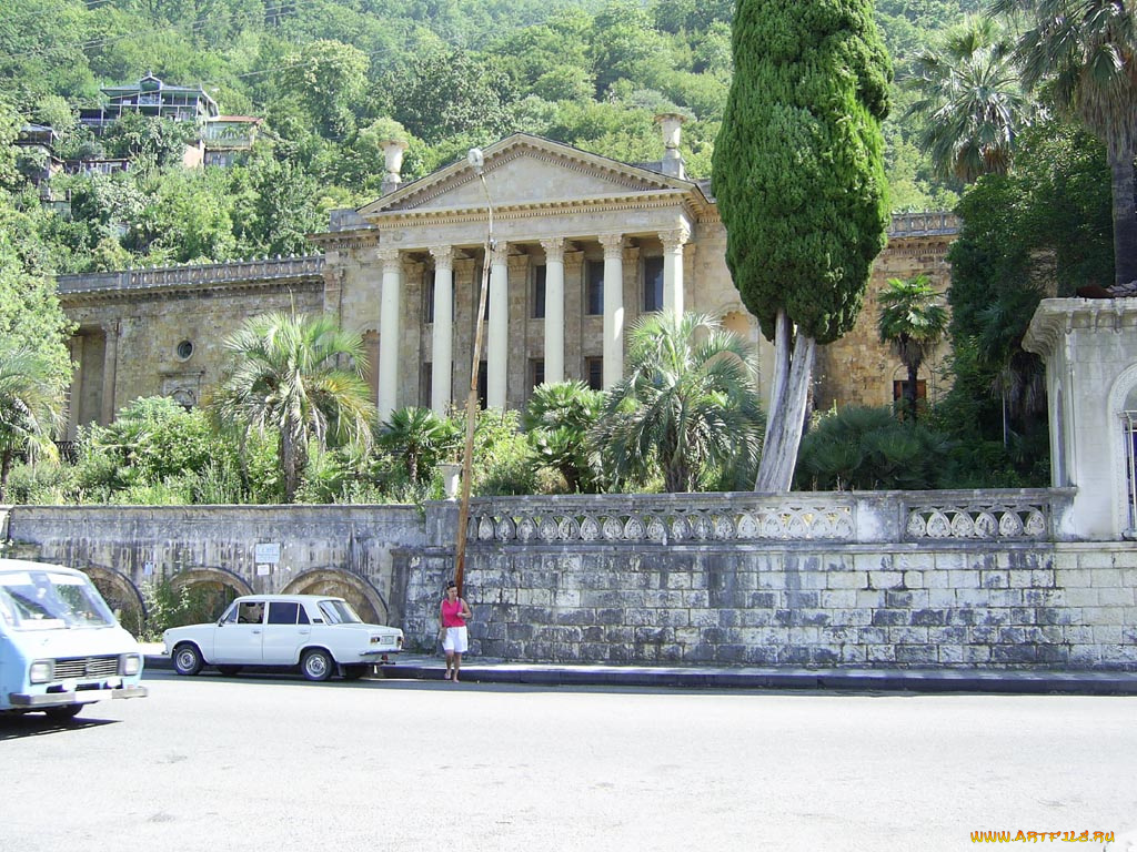 гагра, города, здания, дома