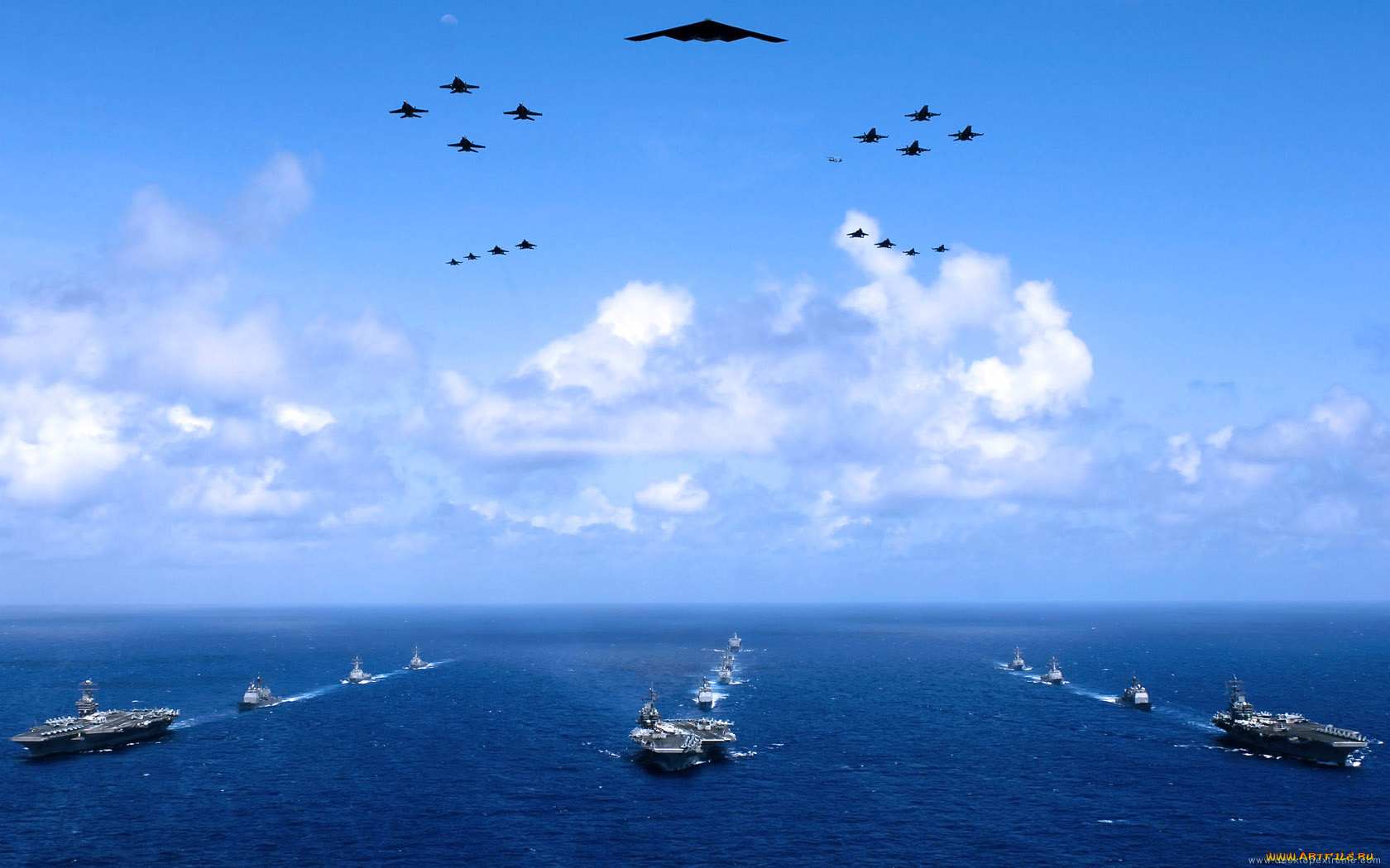 корабли, разные, вместе