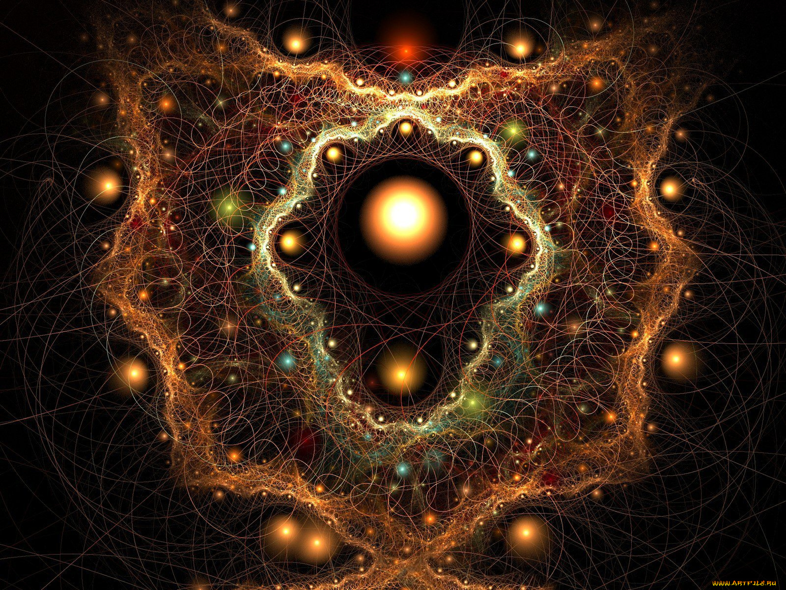3д, графика, fractal, фракталы, узор, цвета, фон