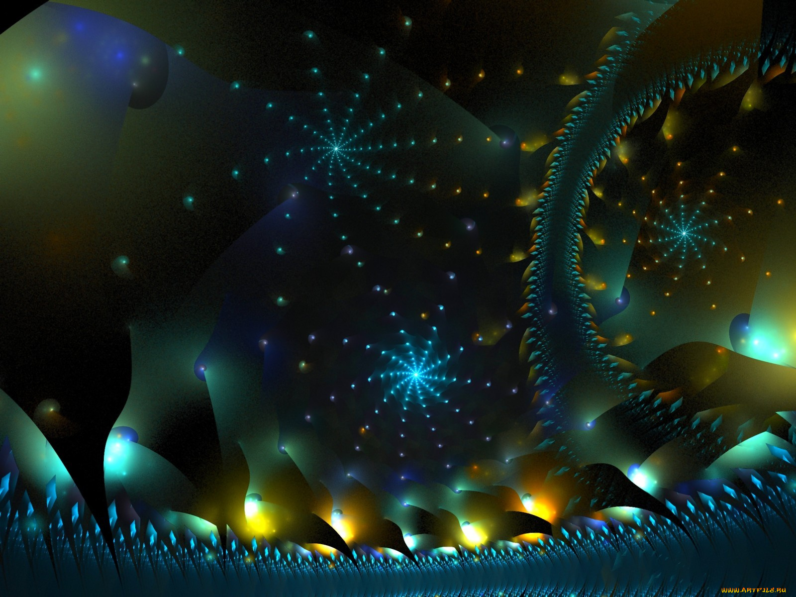 3д, графика, fractal, фракталы, узор, цвета, фон