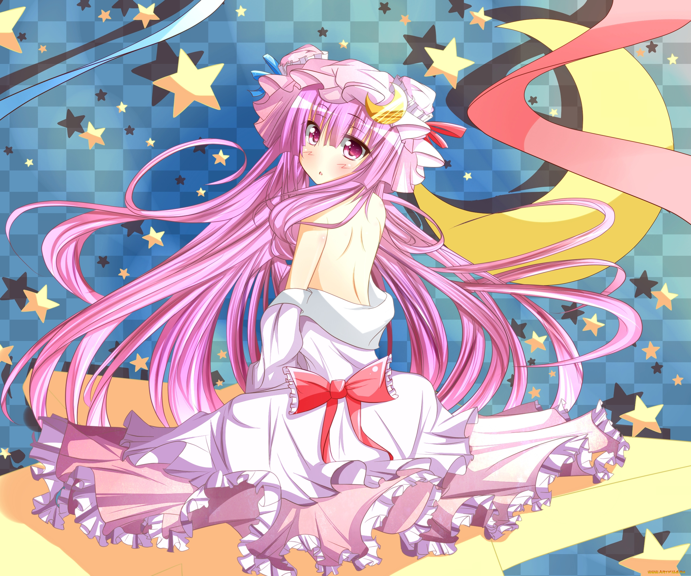 patchouli, knowledge, аниме, touhou
