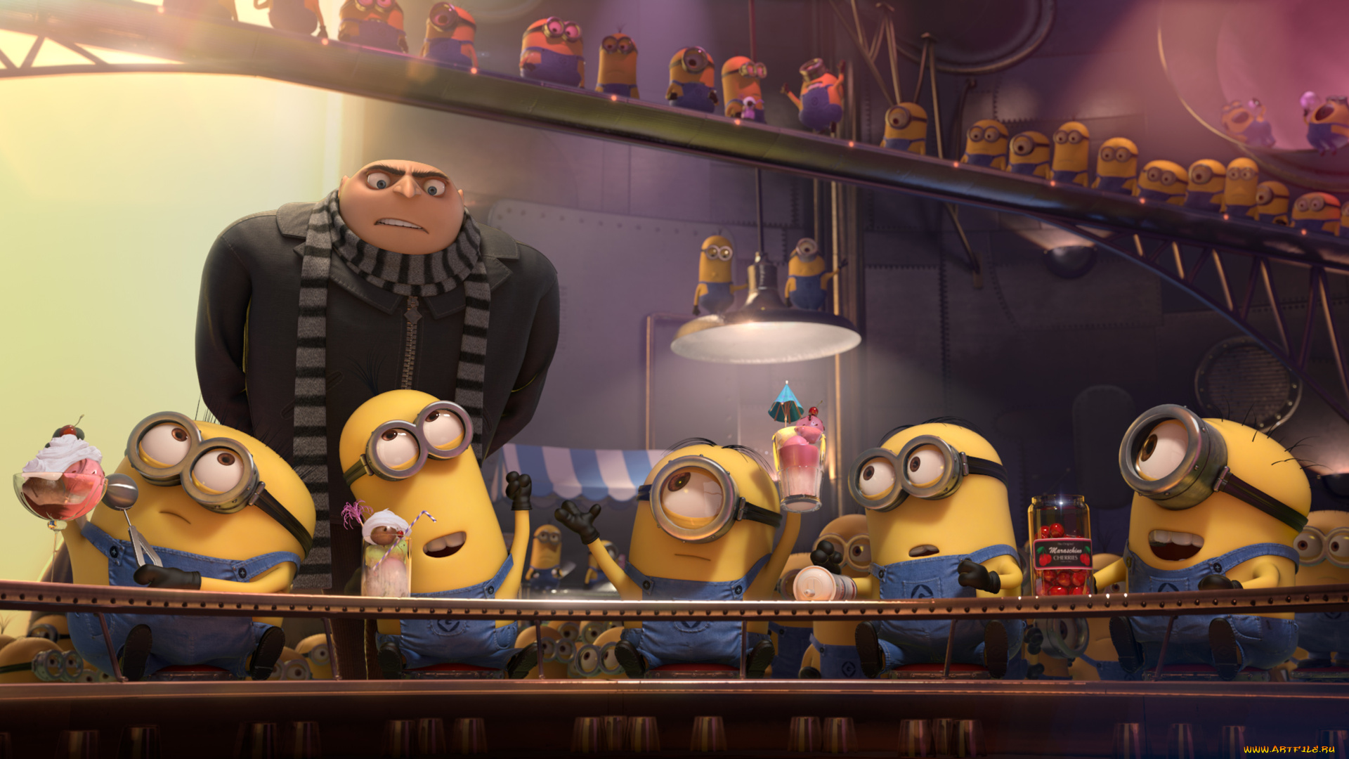 despicable, me, мультфильмы, миньоны, гадкий, Я, 2, мороженое, gru, minions