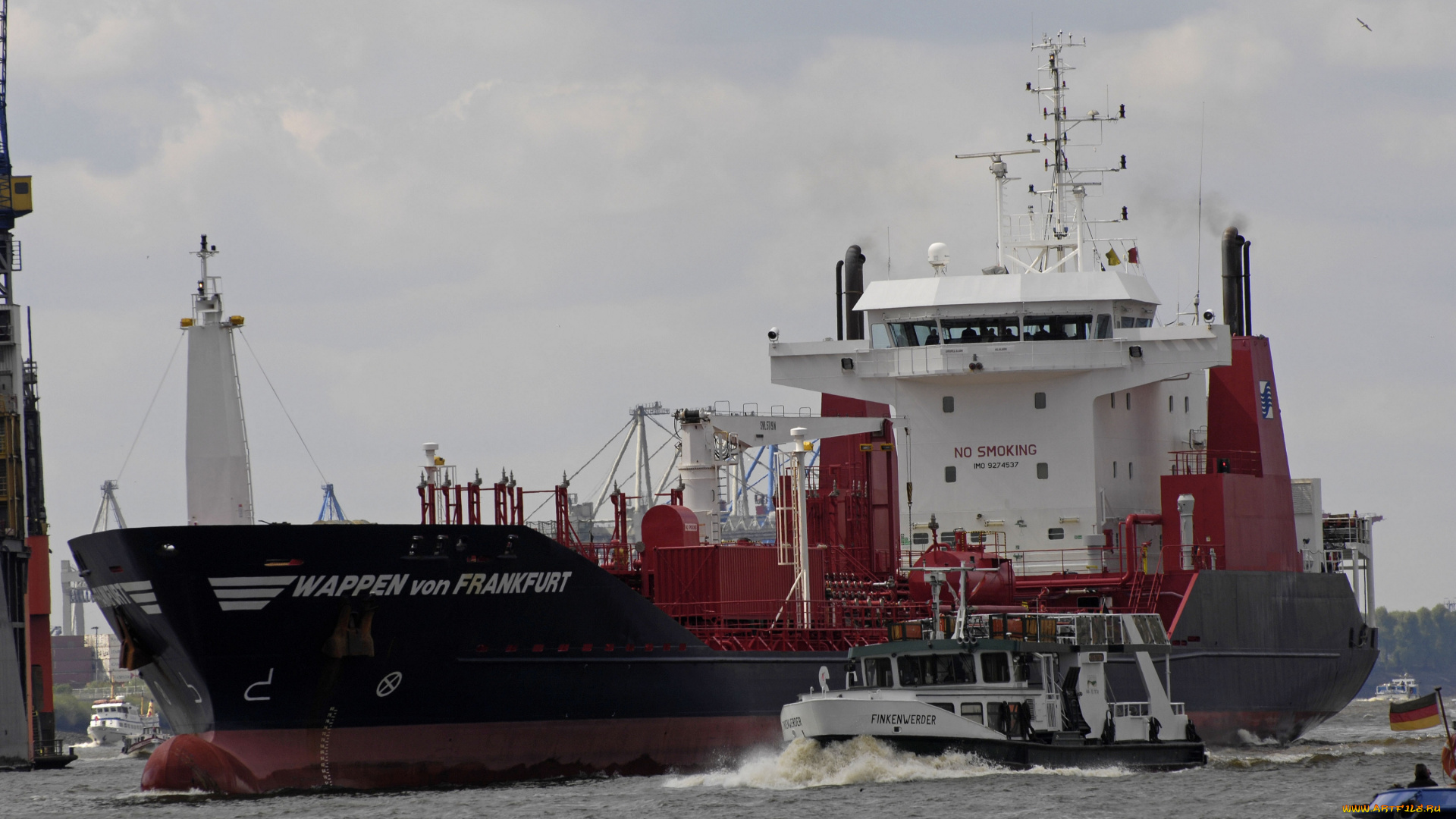 wappen, von, frankfurt, корабли, разные, вместе, танкер