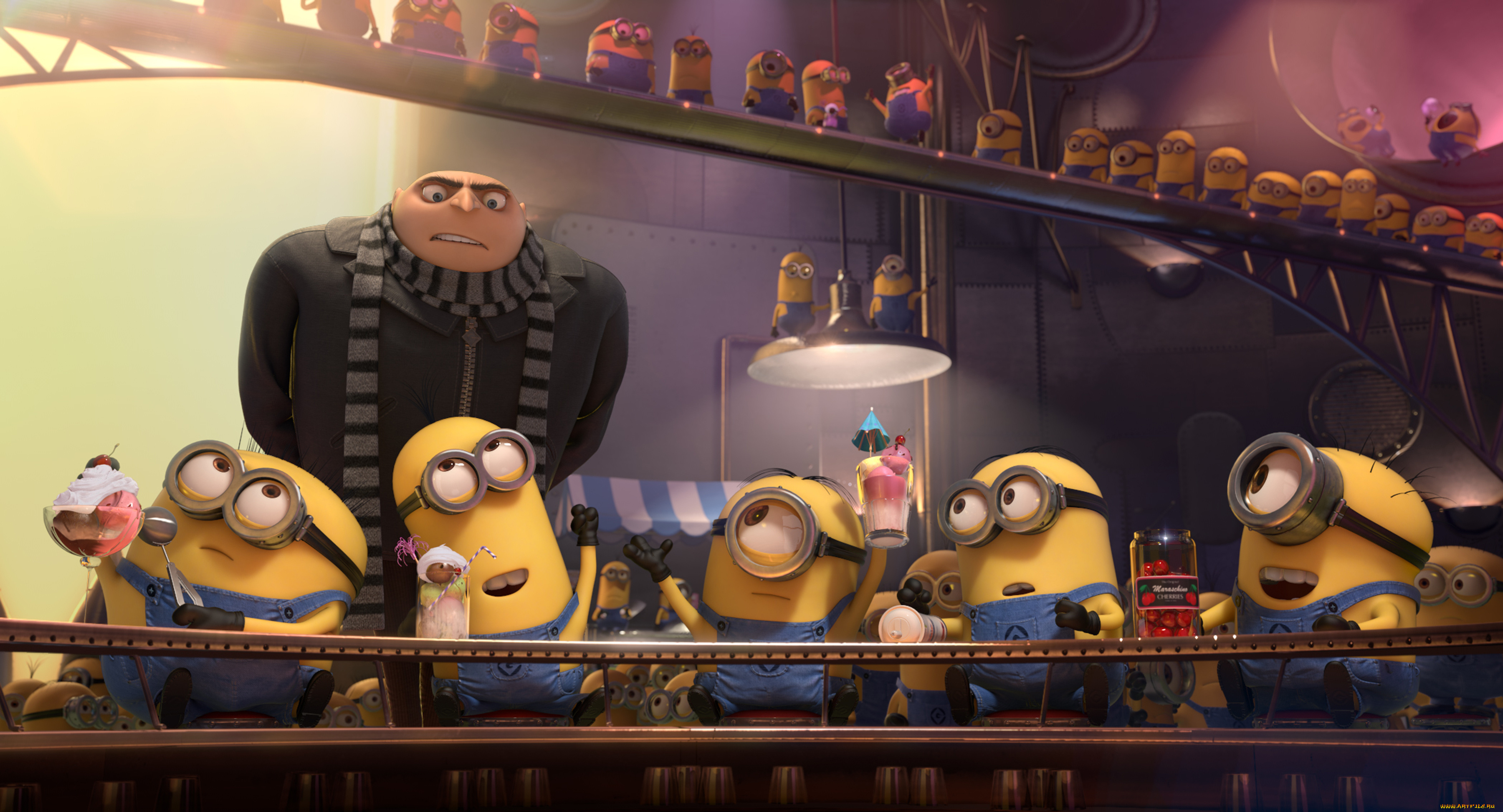 despicable, me, мультфильмы, миньоны, гадкий, Я, 2, мороженое, gru, minions