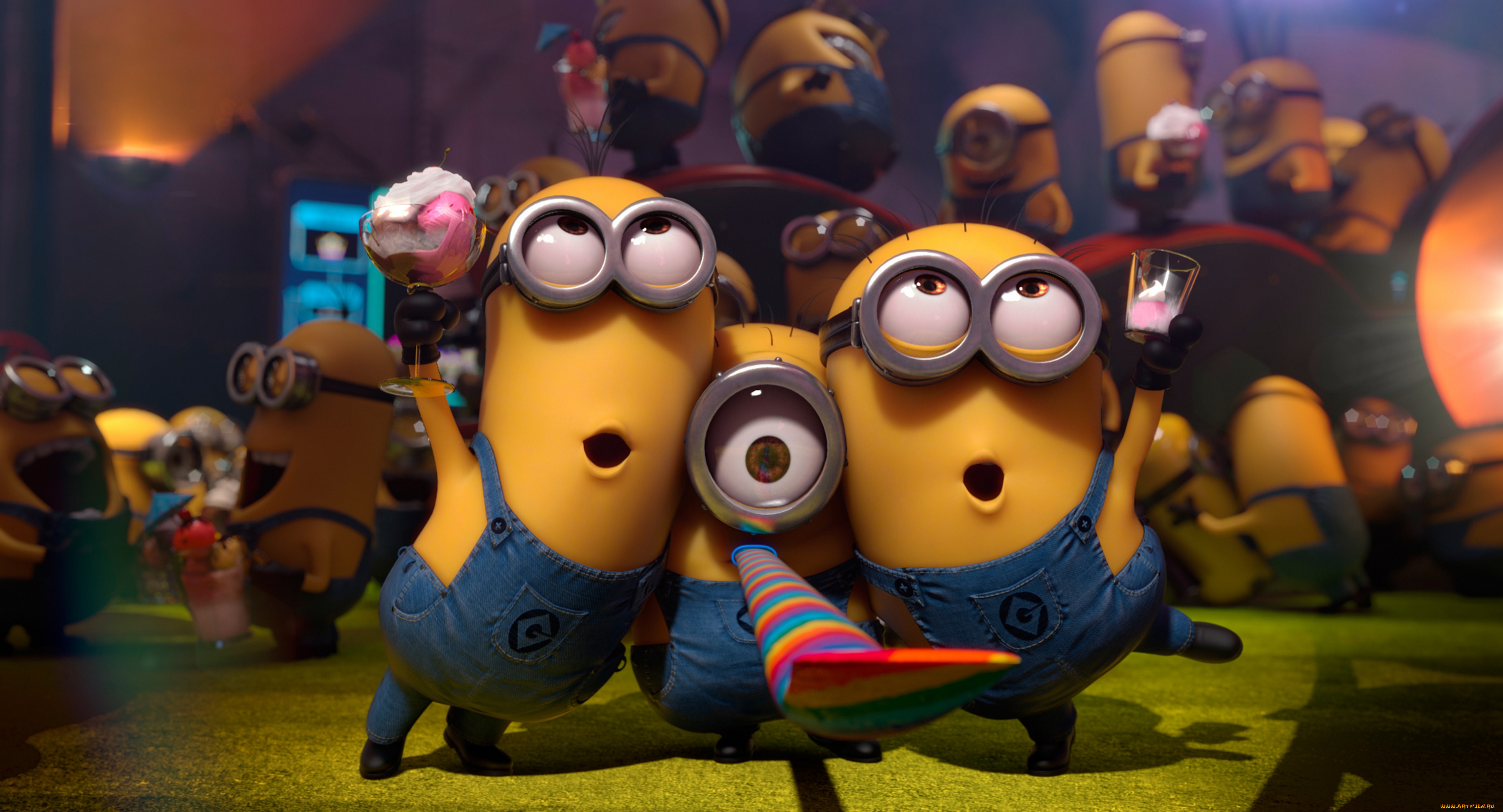 despicable, me, мультфильмы, мороженое, праздник, minions, миньоны, гадкий, Я, 2