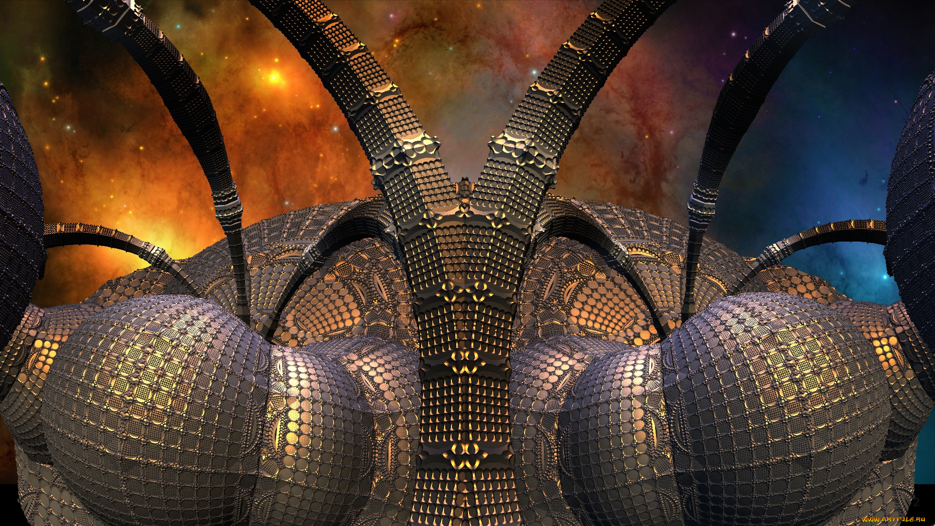 3д, графика, фракталы, , fractal, узор, фон, цвета