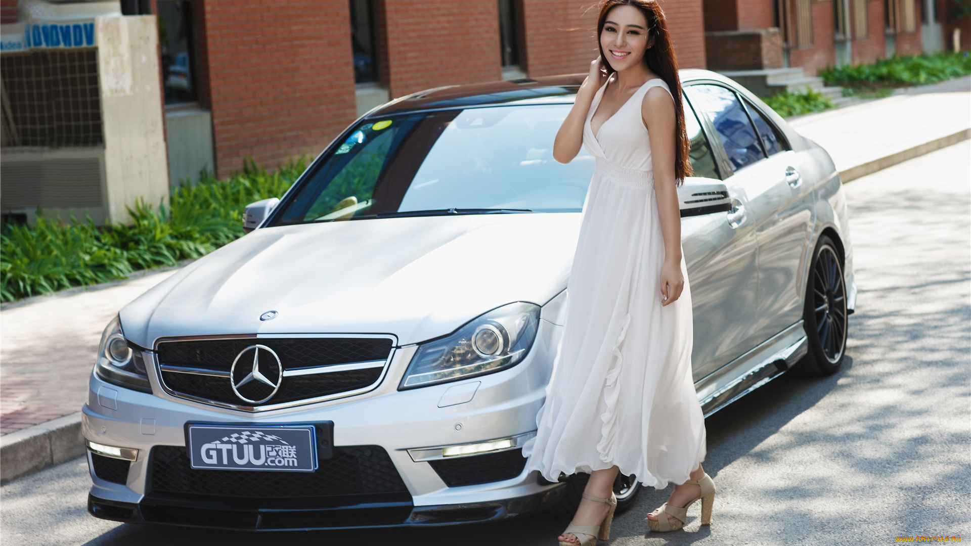 автомобили, авто, с, девушками, автомобиль, азиаткеа, девушка