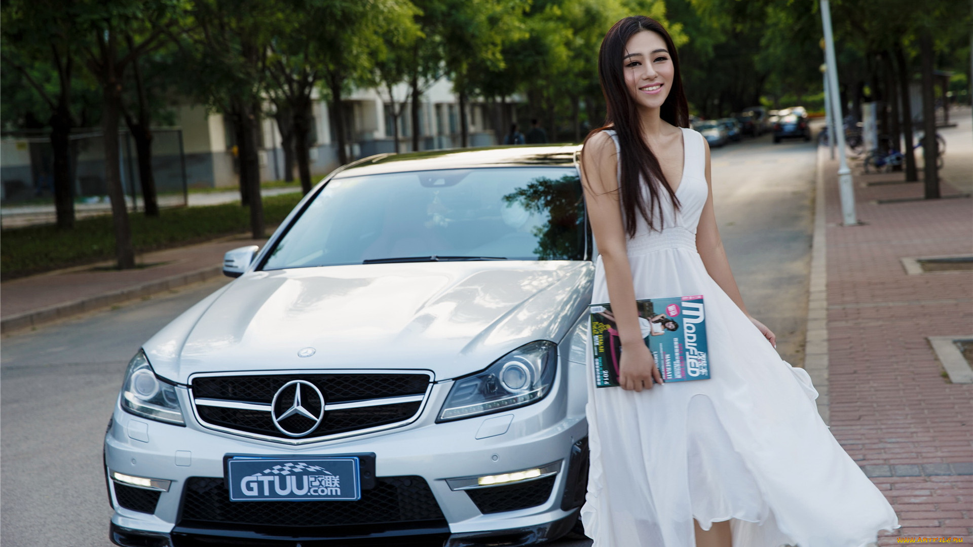 автомобили, авто, с, девушками, азиаткеа, девушка, автомобиль