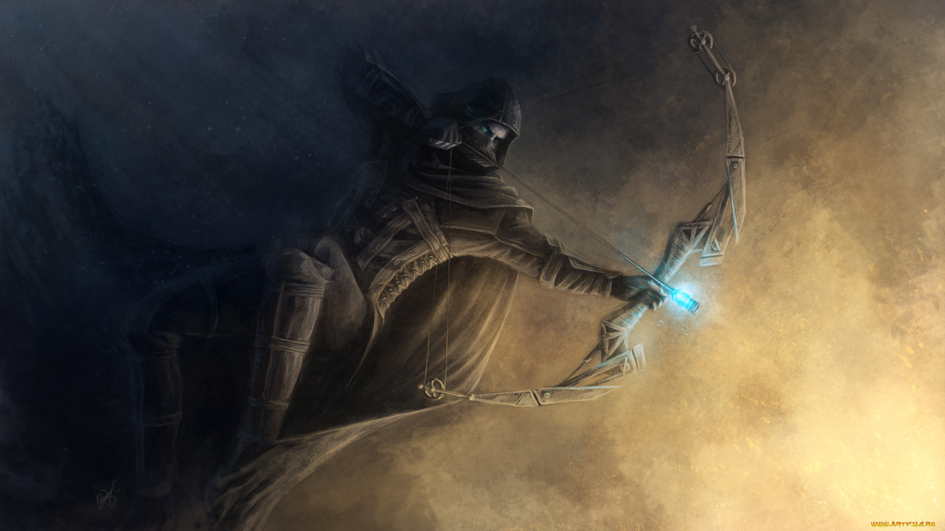 фэнтези, люди, воин, стрелы, лук, лучник