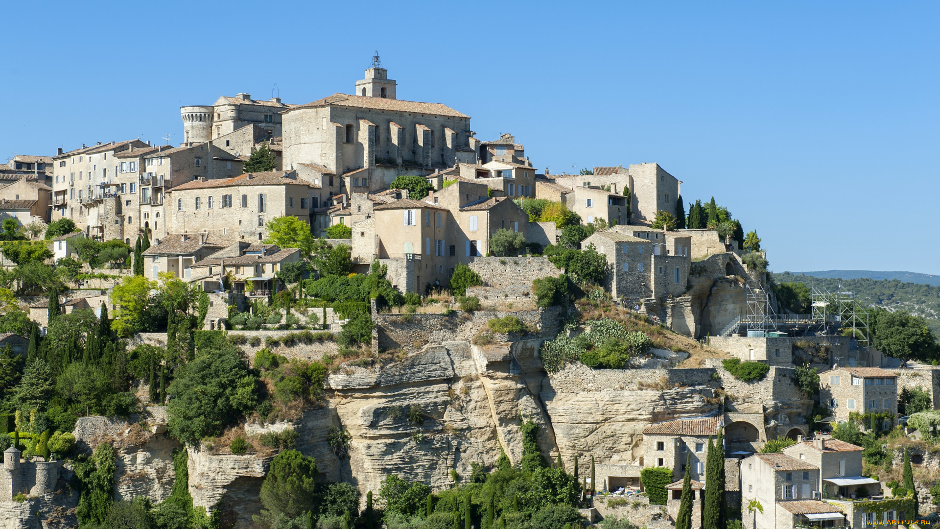 горд, , франция, города, -, панорамы, дома