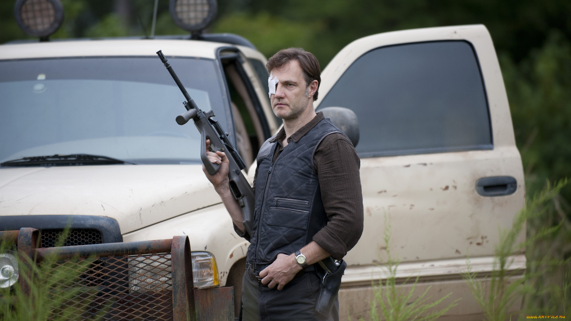 кино, фильмы, the, walking, dead, мертвецы, ходячие, dead, walking, the, ue, губернатор, оружие, сериал