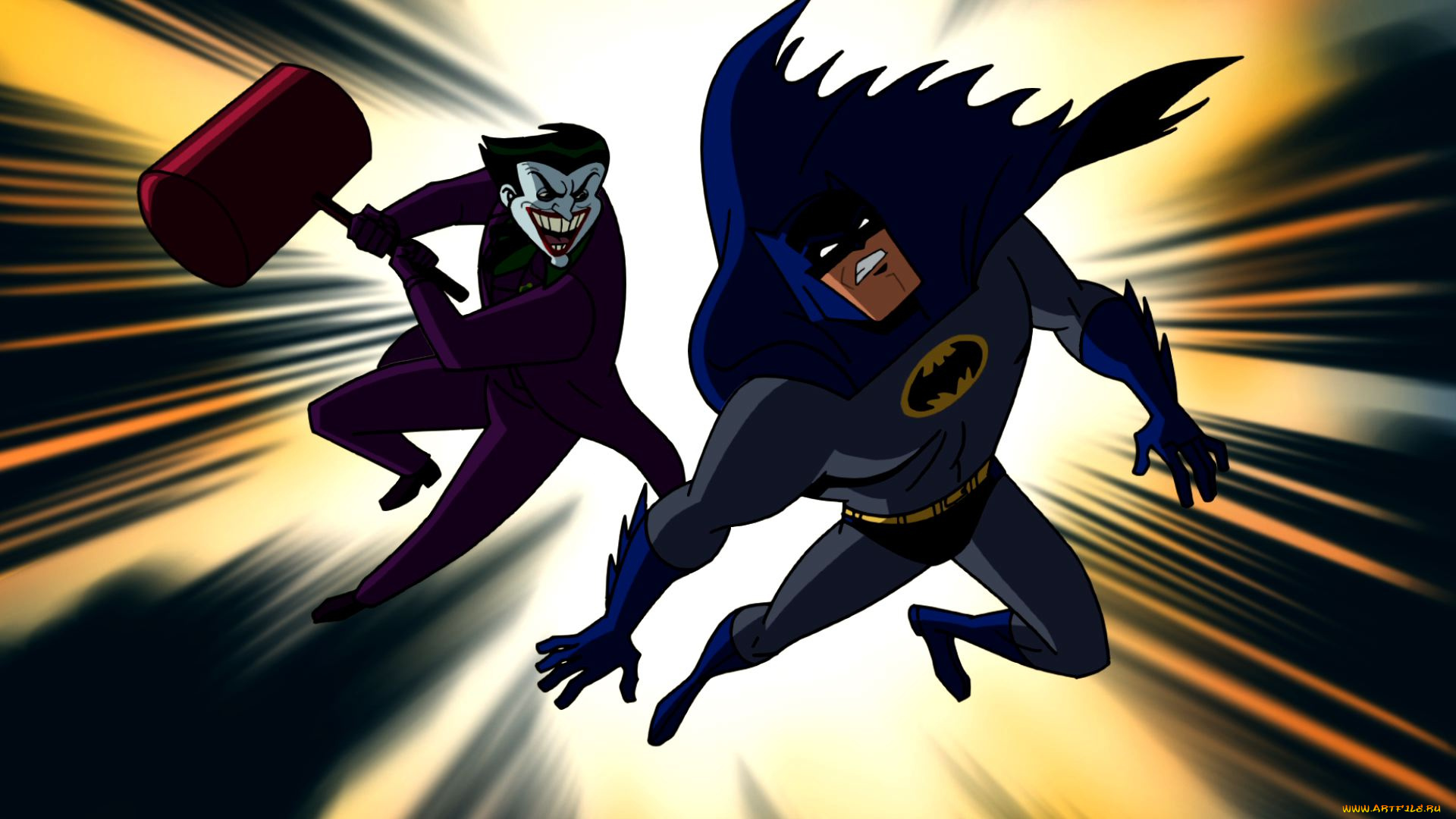 рисованные, комиксы, супермены, драка