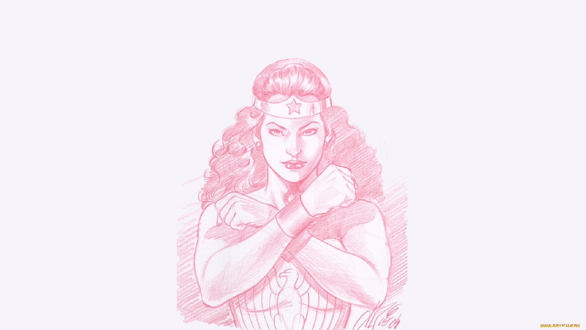 рисованные, люди, девушка, взгляд, супермен