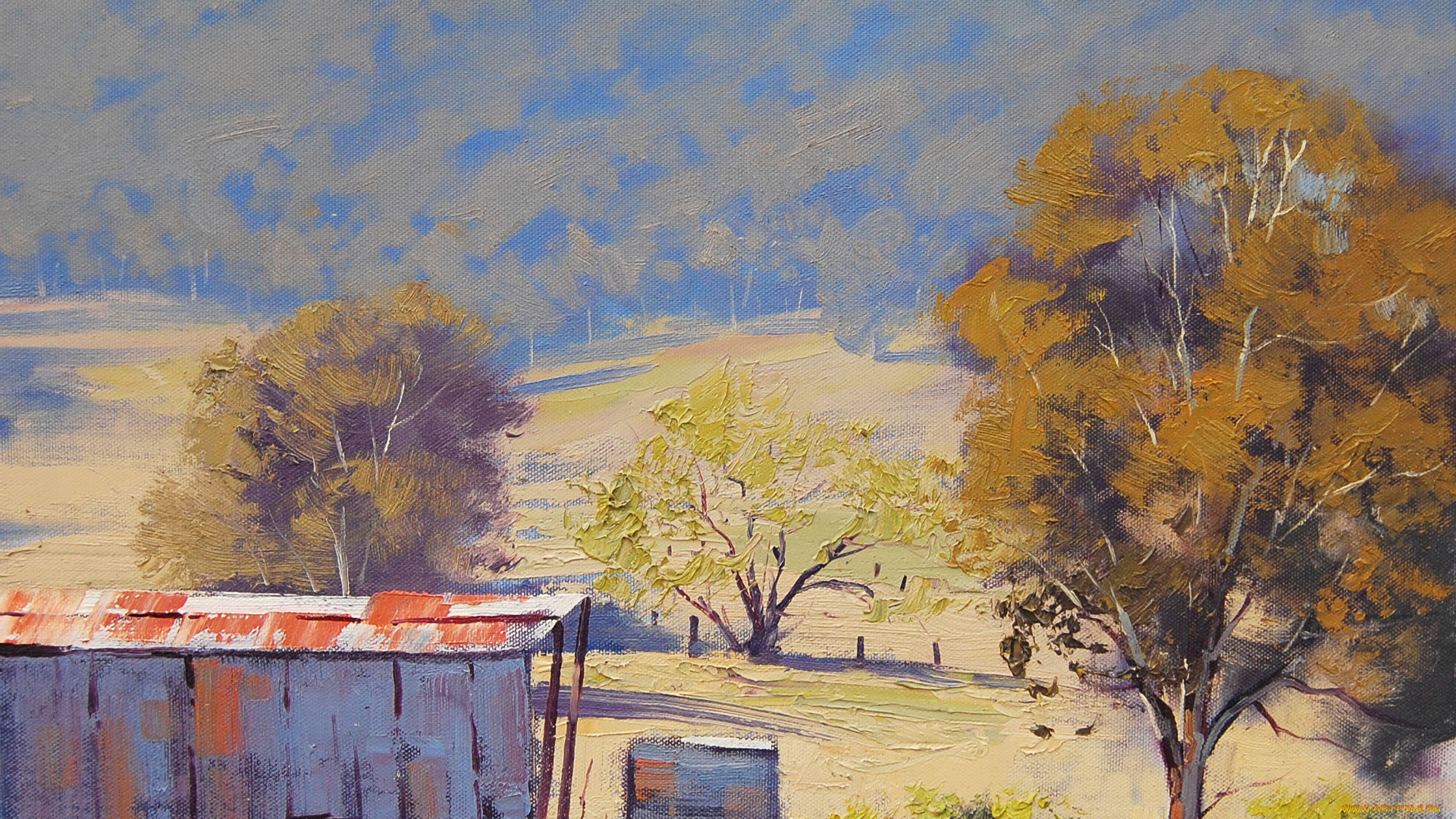 рисованные, природа, artsaus, hartley, shed