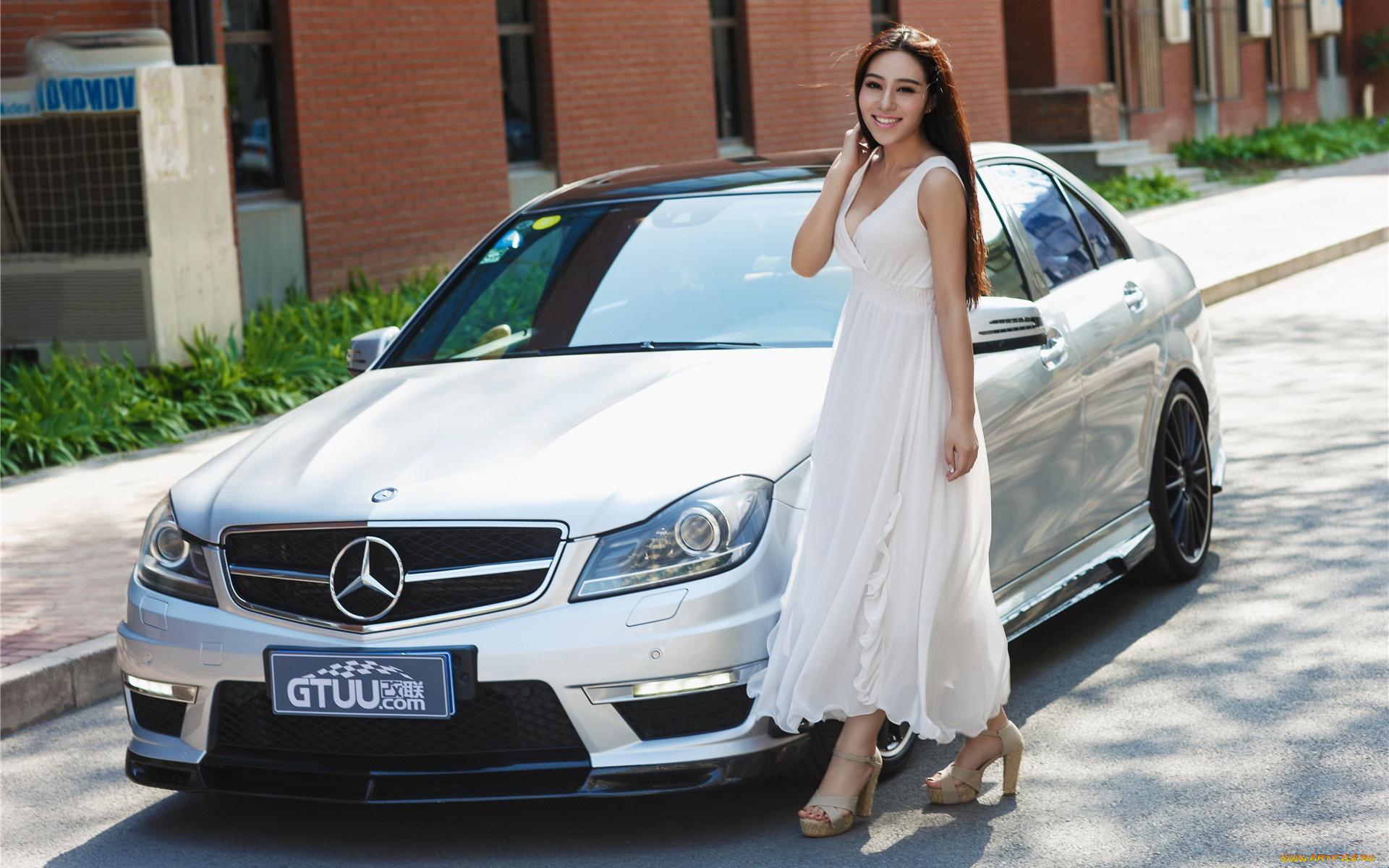 автомобили, авто, с, девушками, автомобиль, азиаткеа, девушка