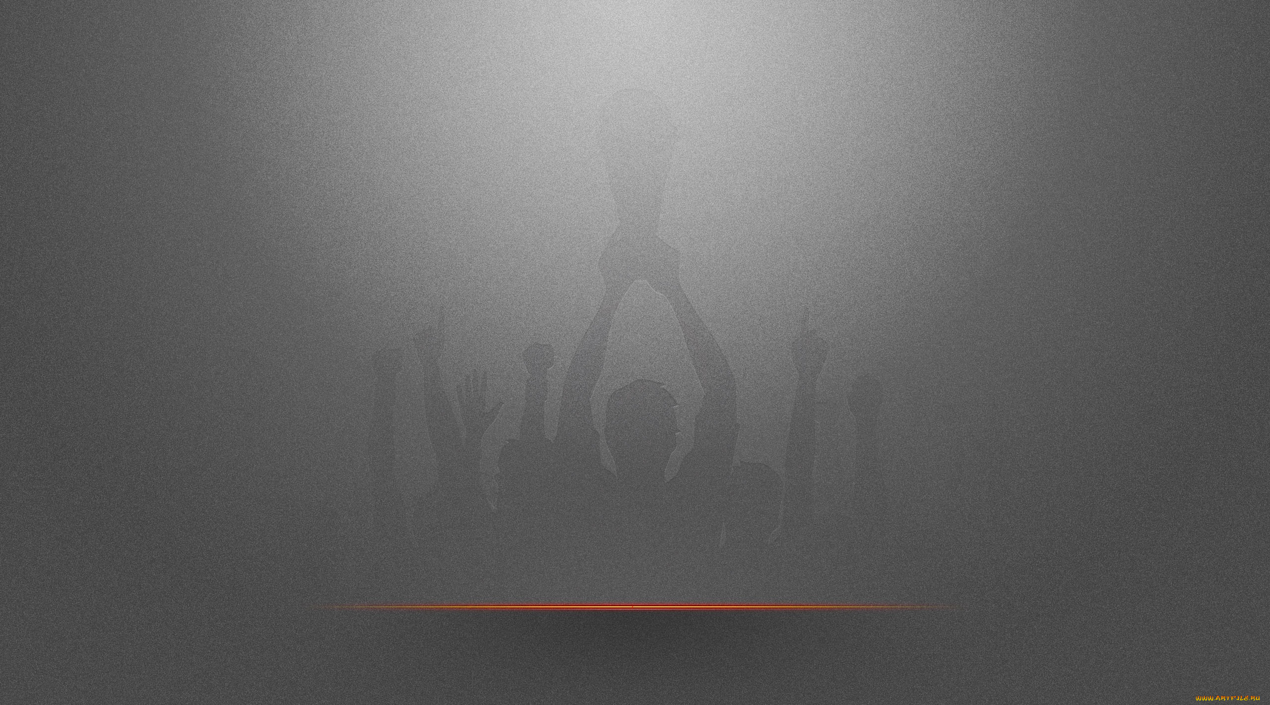 рисованные, минимализм, полоса, силуэты, серый