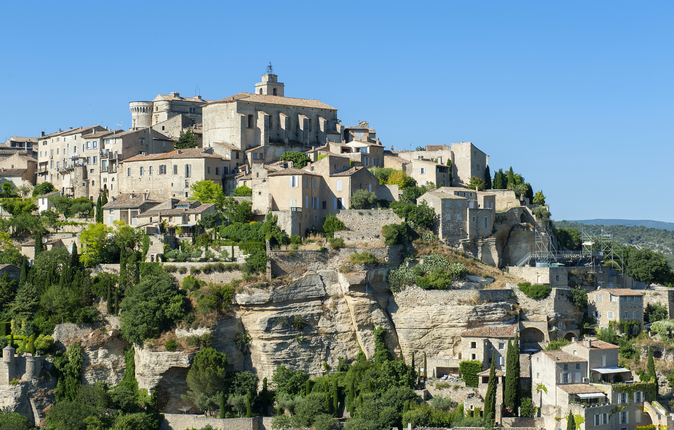 горд, , франция, города, -, панорамы, дома